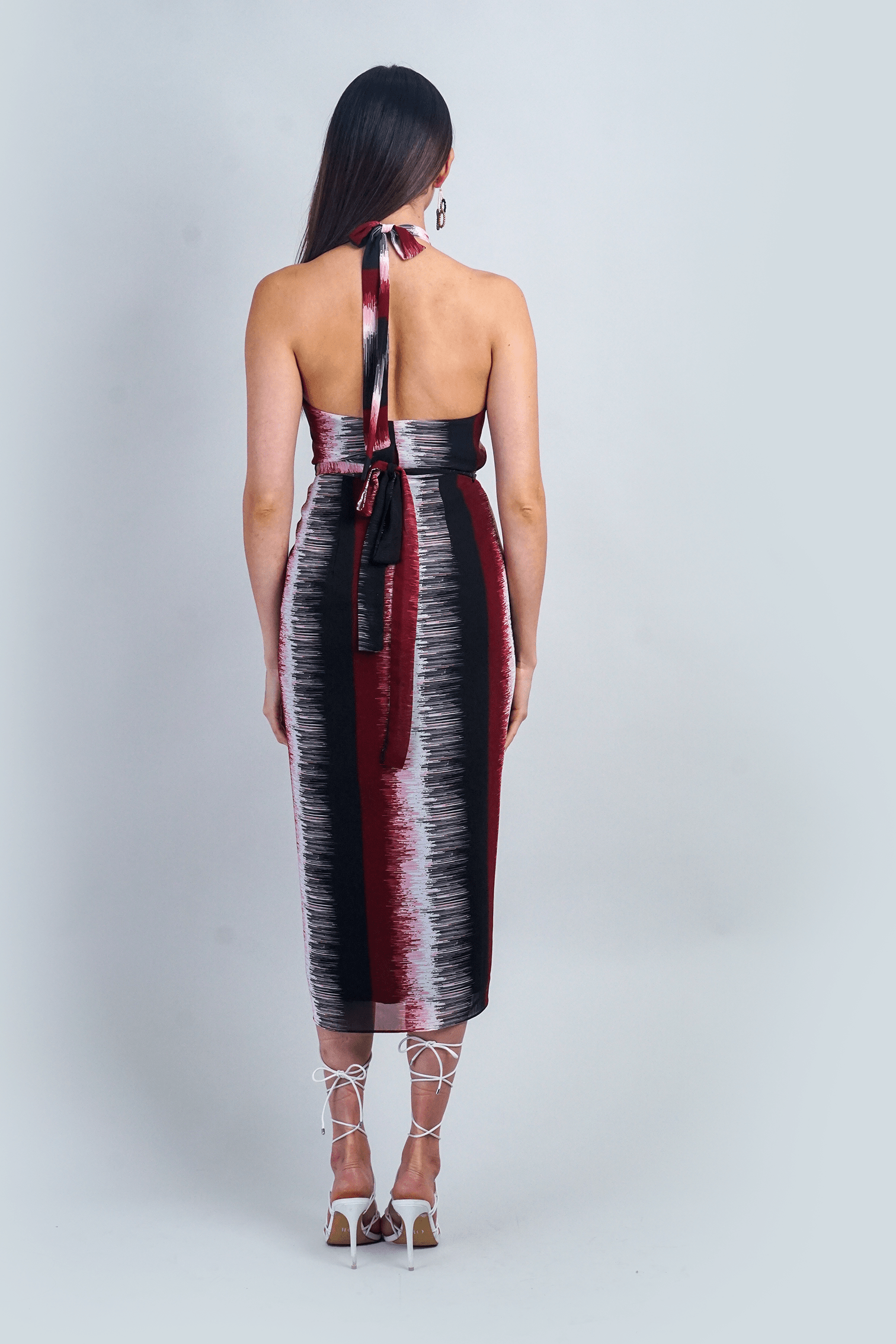 Chloe Dao DRESSES Red Black Print Indo Wrap Skirt/Dress