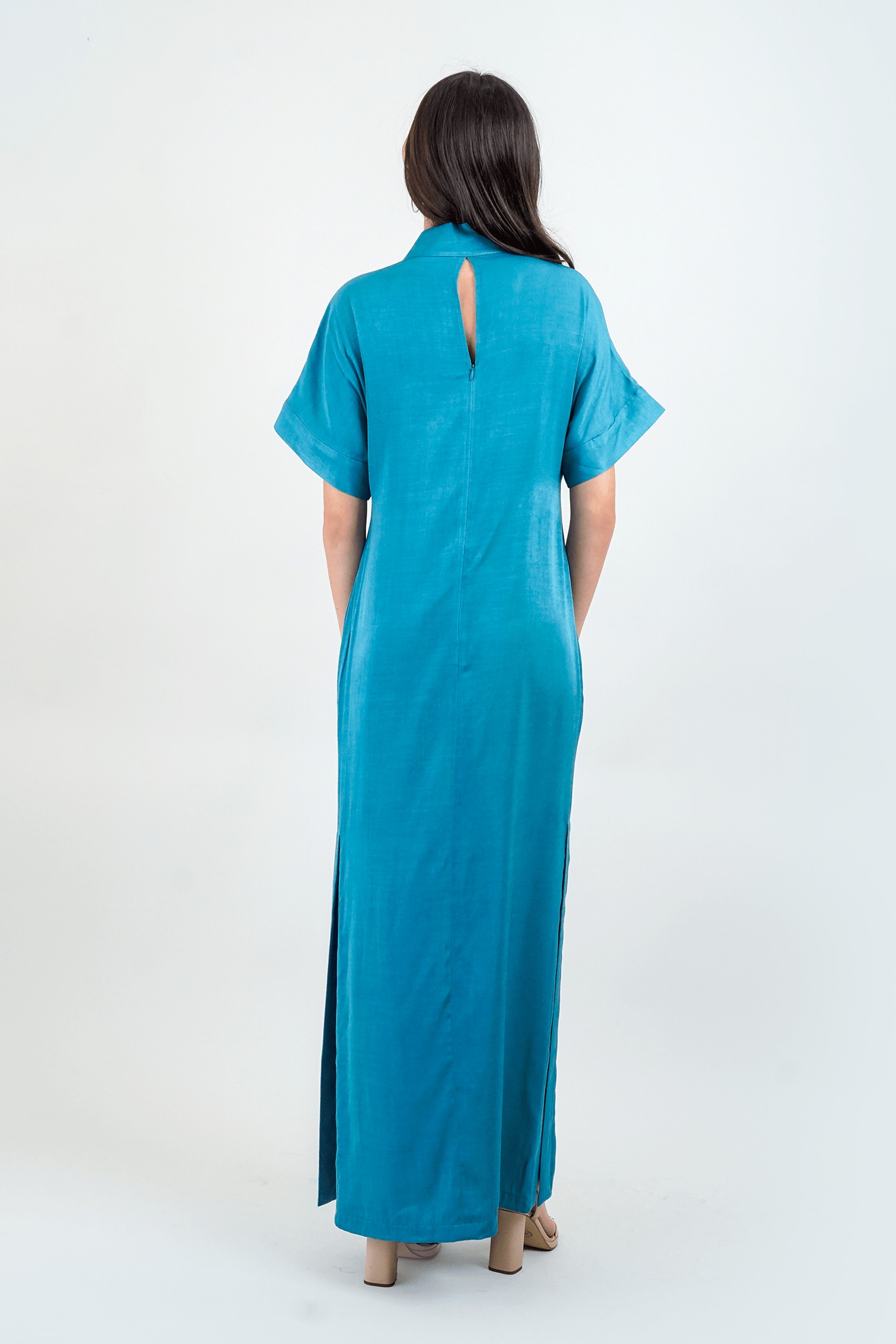 Chloe Dao DRESSES Teal Kimono Kiko Maxi Dress