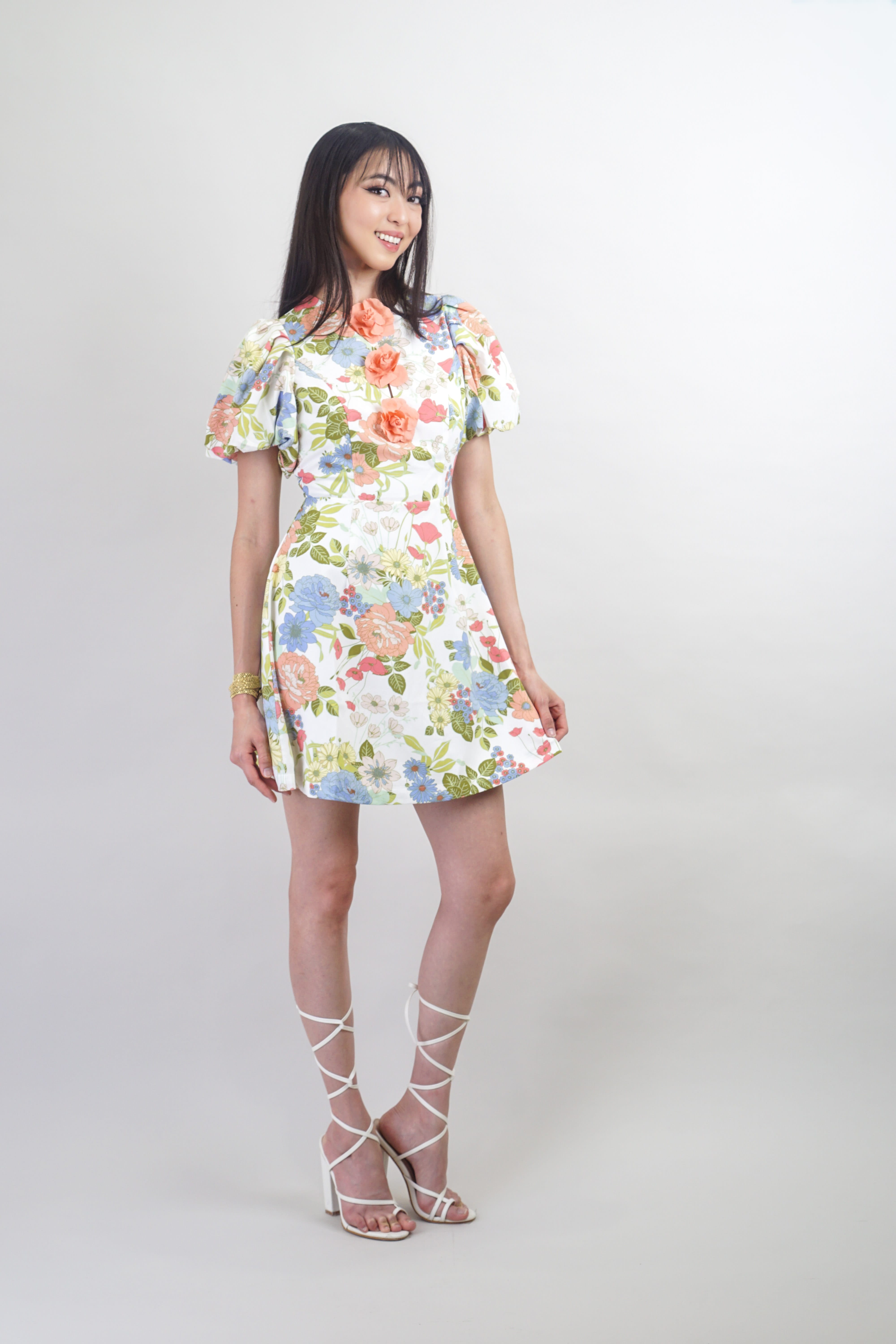 Private Label DRESSES White Floral Mini Dress