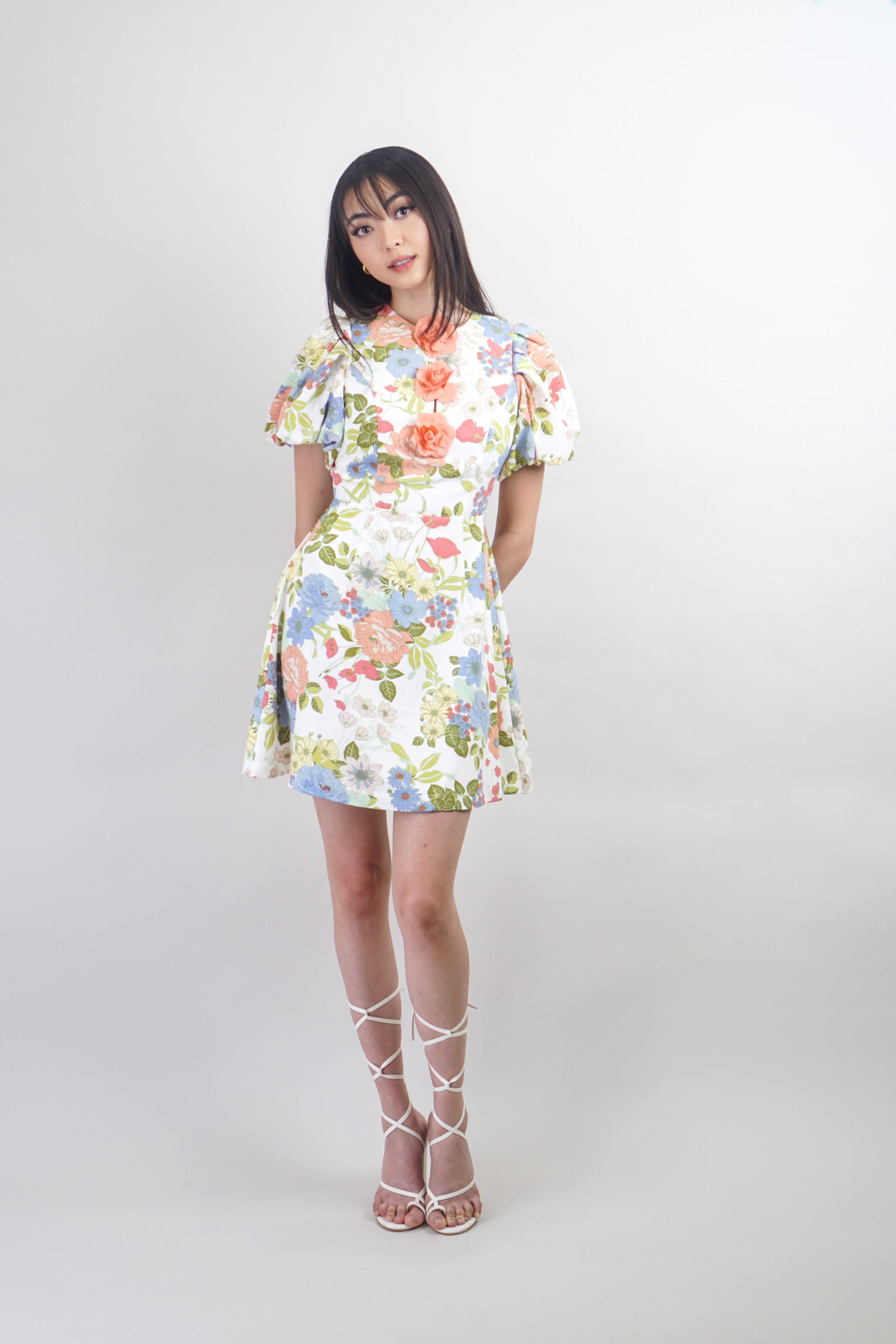 Private Label DRESSES White Floral Mini Dress