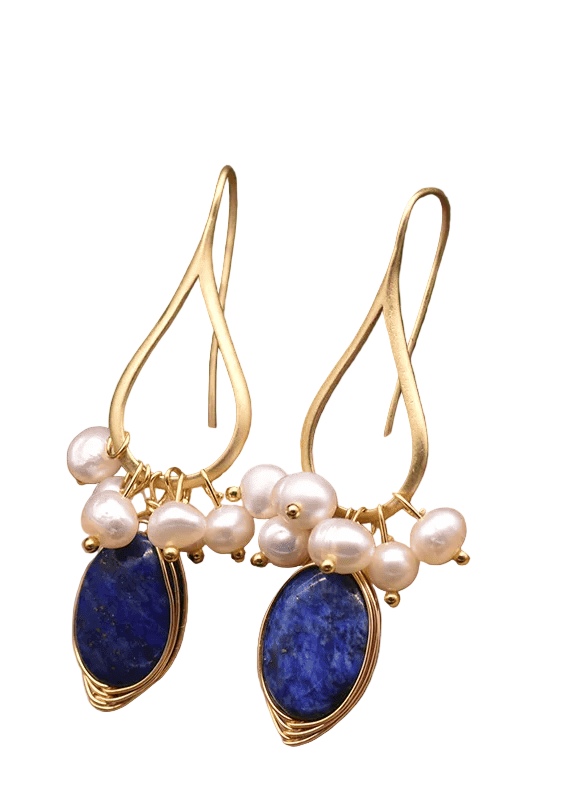 Private Label EARRINGS 1 Pair 18K Gold Plated Freshwater Pearl Copper Zircon Freshwater Pearl Earrings Flower Drop Earrings