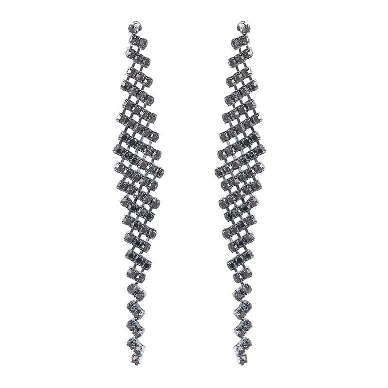 Private Label EARRINGS Earrings 3# Metal Geometric Earrings With Diamonds