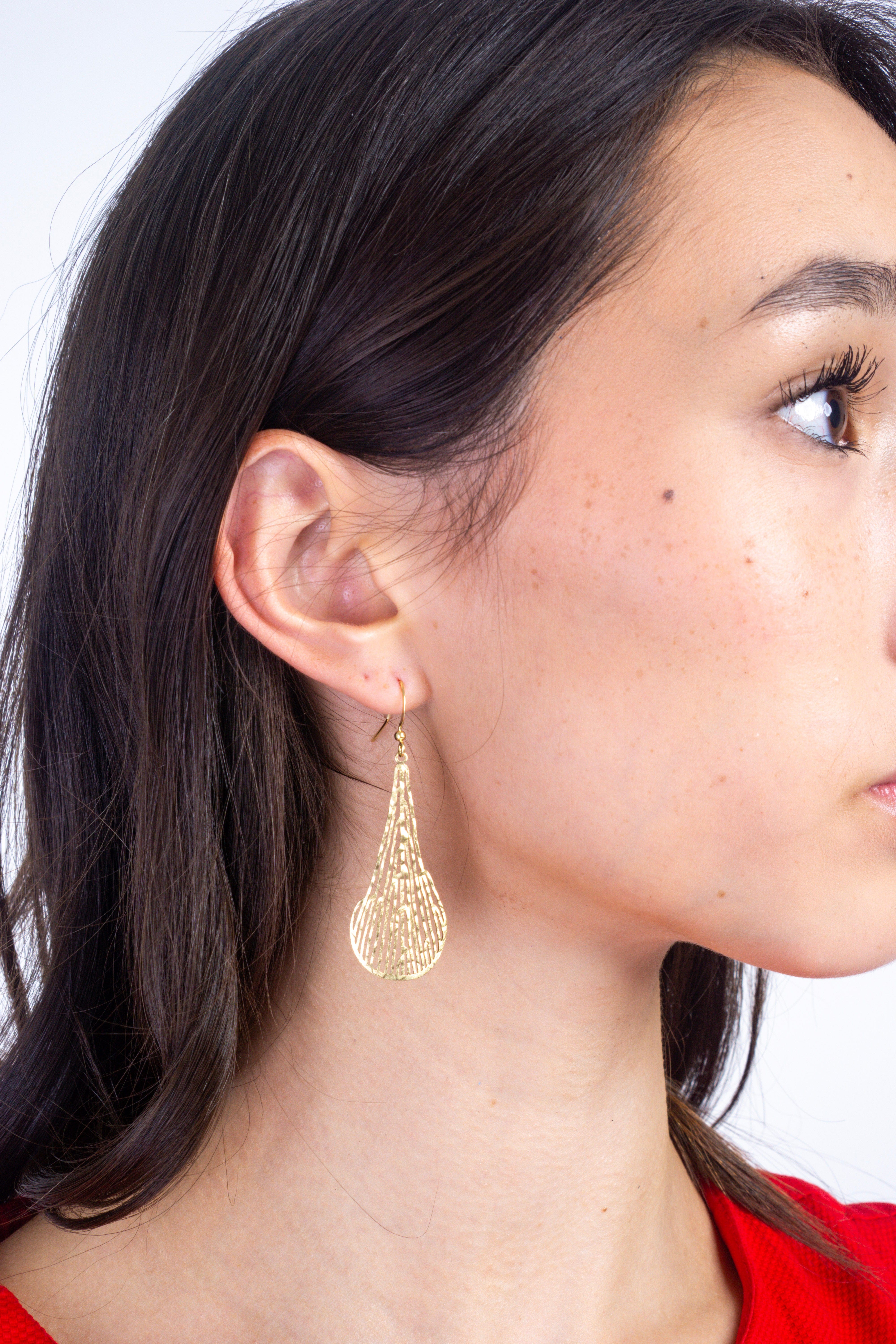 Private Label EARRINGS Gold Fligre Drop Earring
