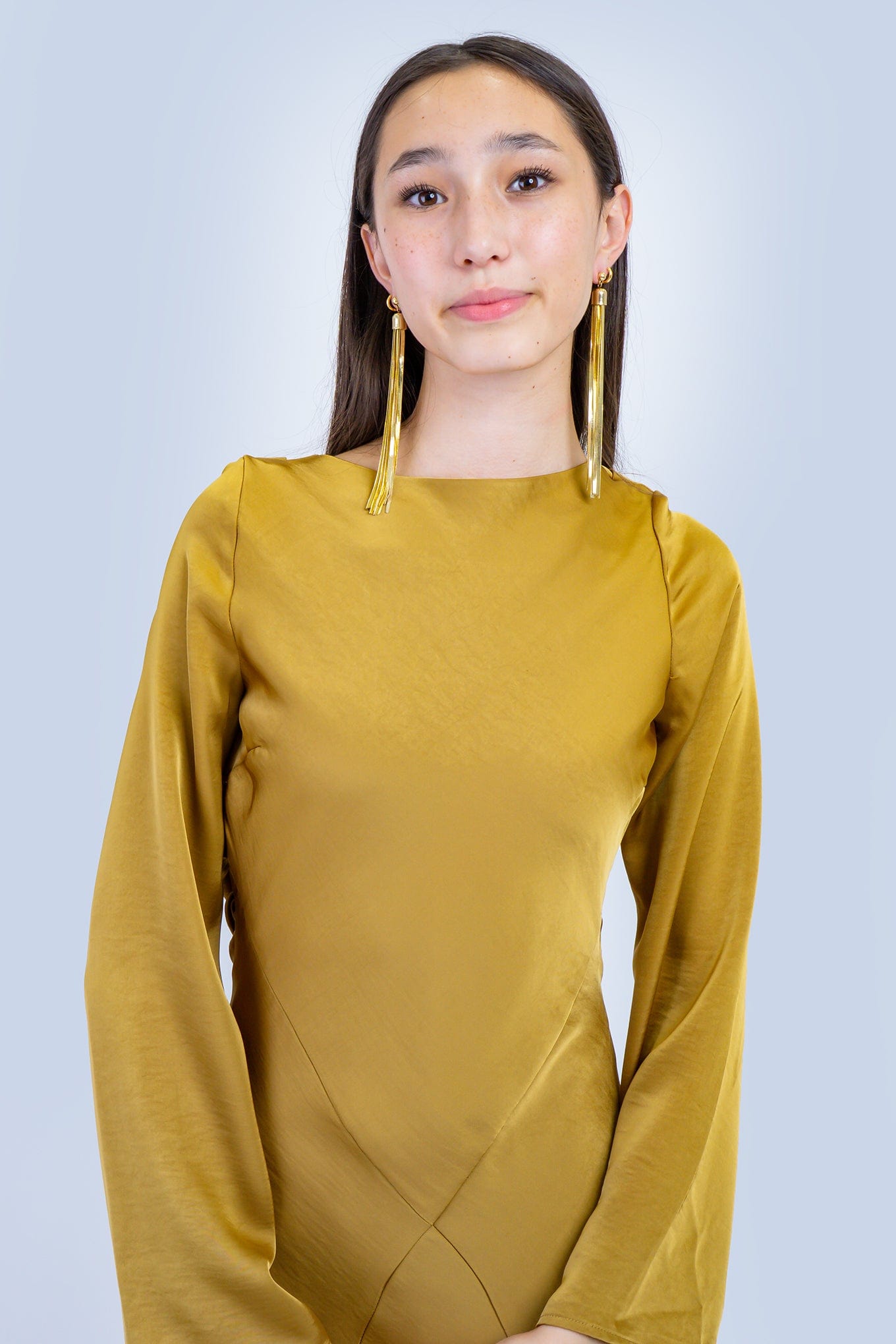 DCD EARRINGS Gold Long Tassel Earrings