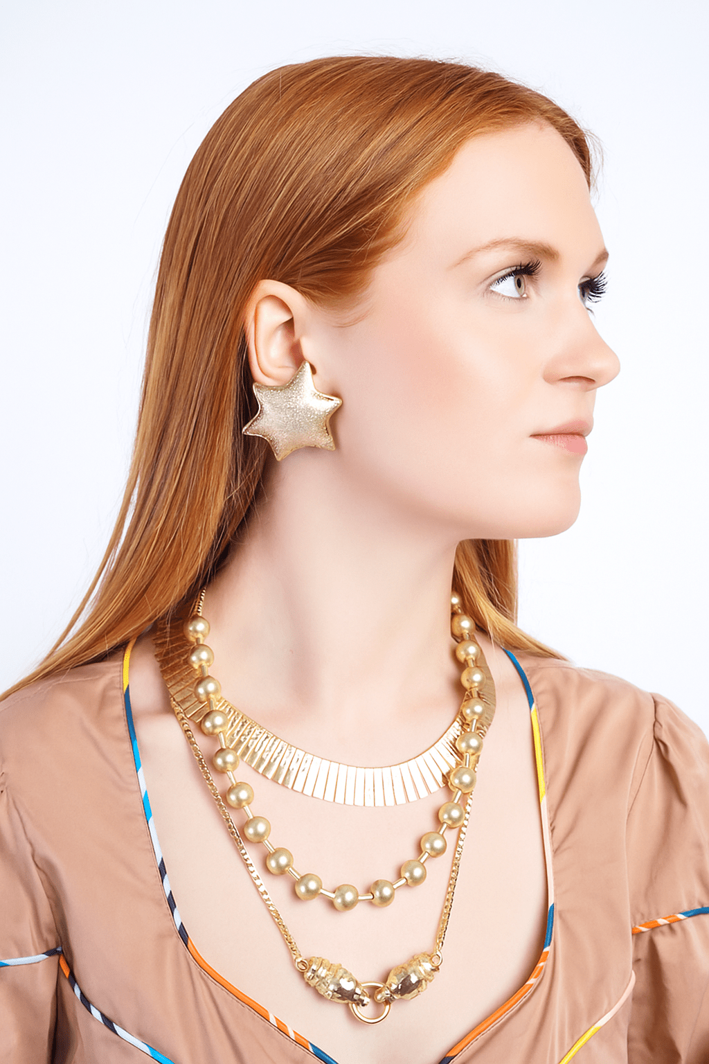 Private Label EARRINGS Gold Moon and Star Clip-on Earrings