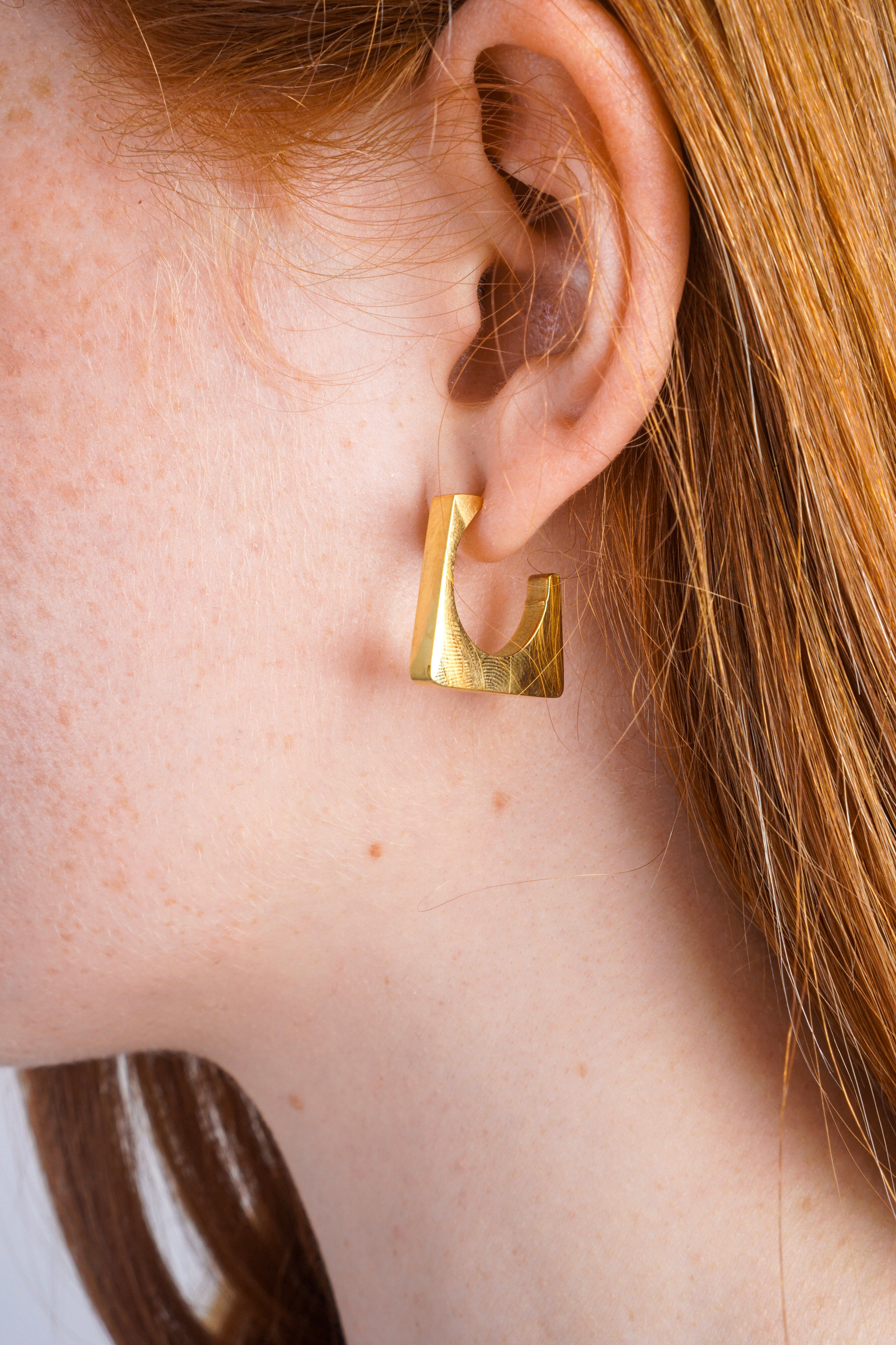 Private Label EARRINGS Gold Square Earrings