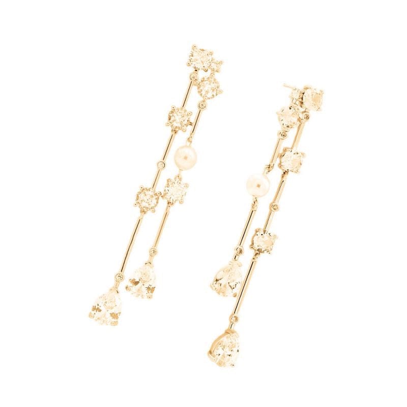 Private Label EARRINGS Gold Zircon Teardrop Earrings