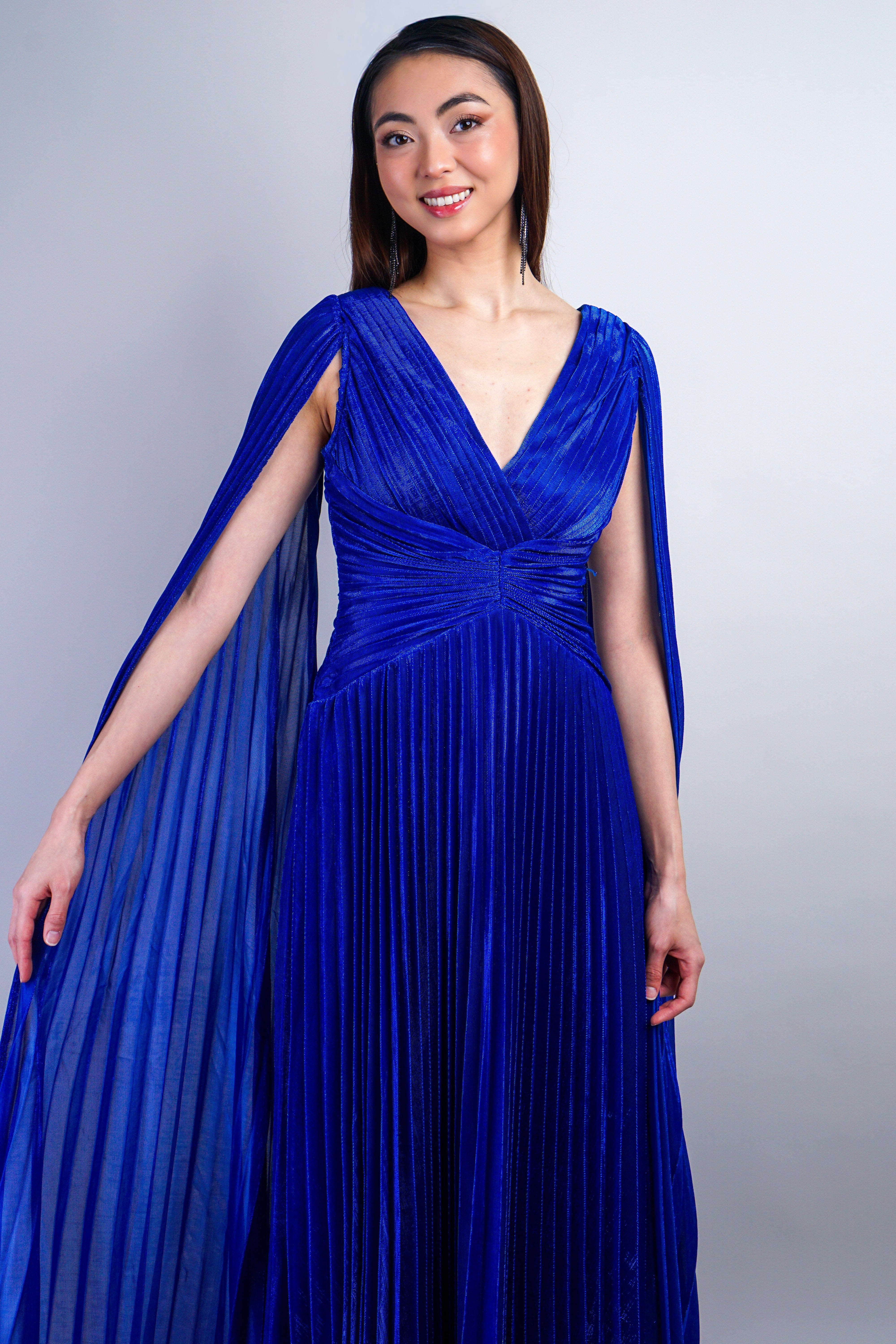 royal blue pleated dress A.L.C main image 1