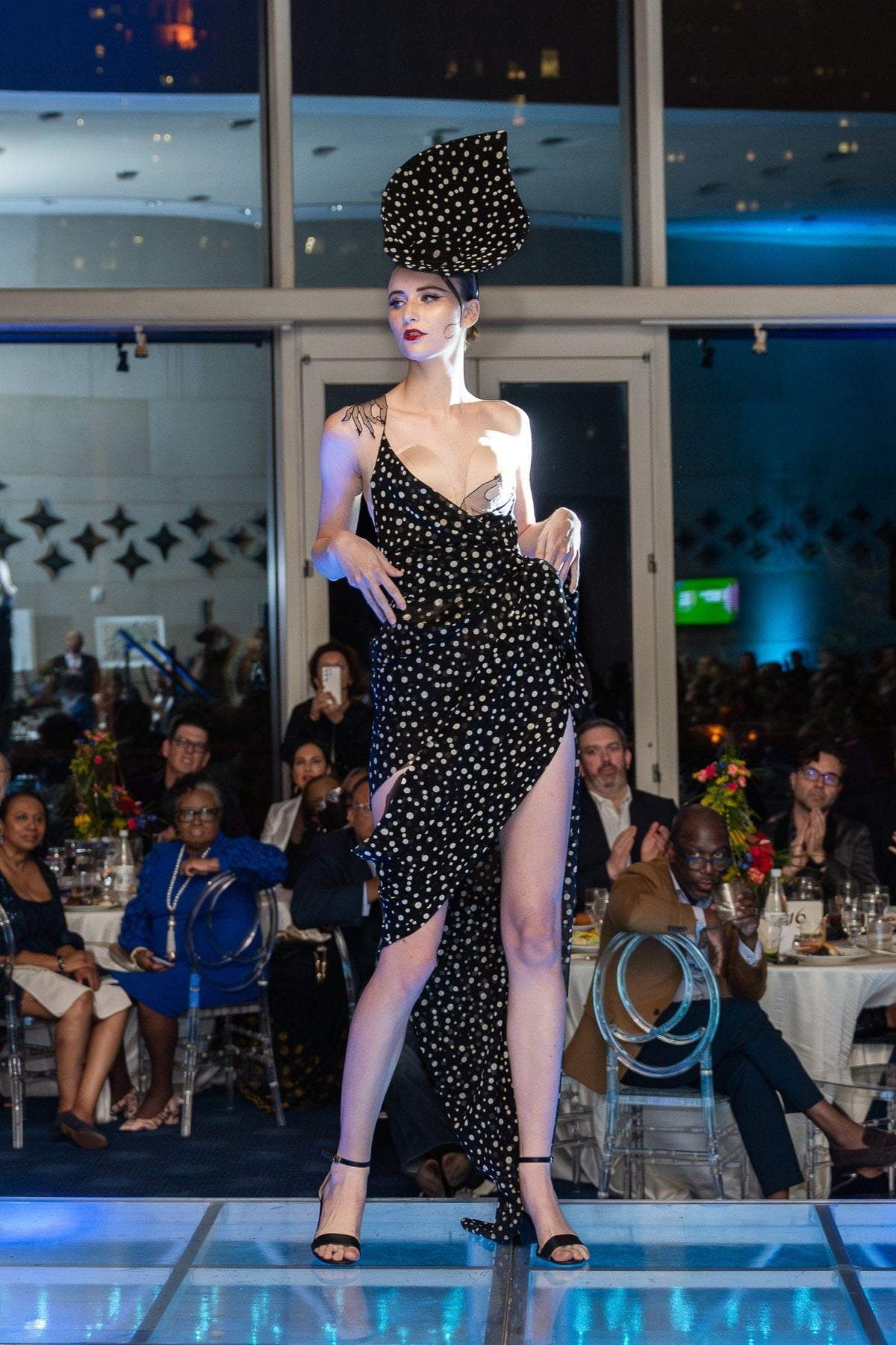 Chloe Dao Hand Deconstructed Polka Dot Corset Gown