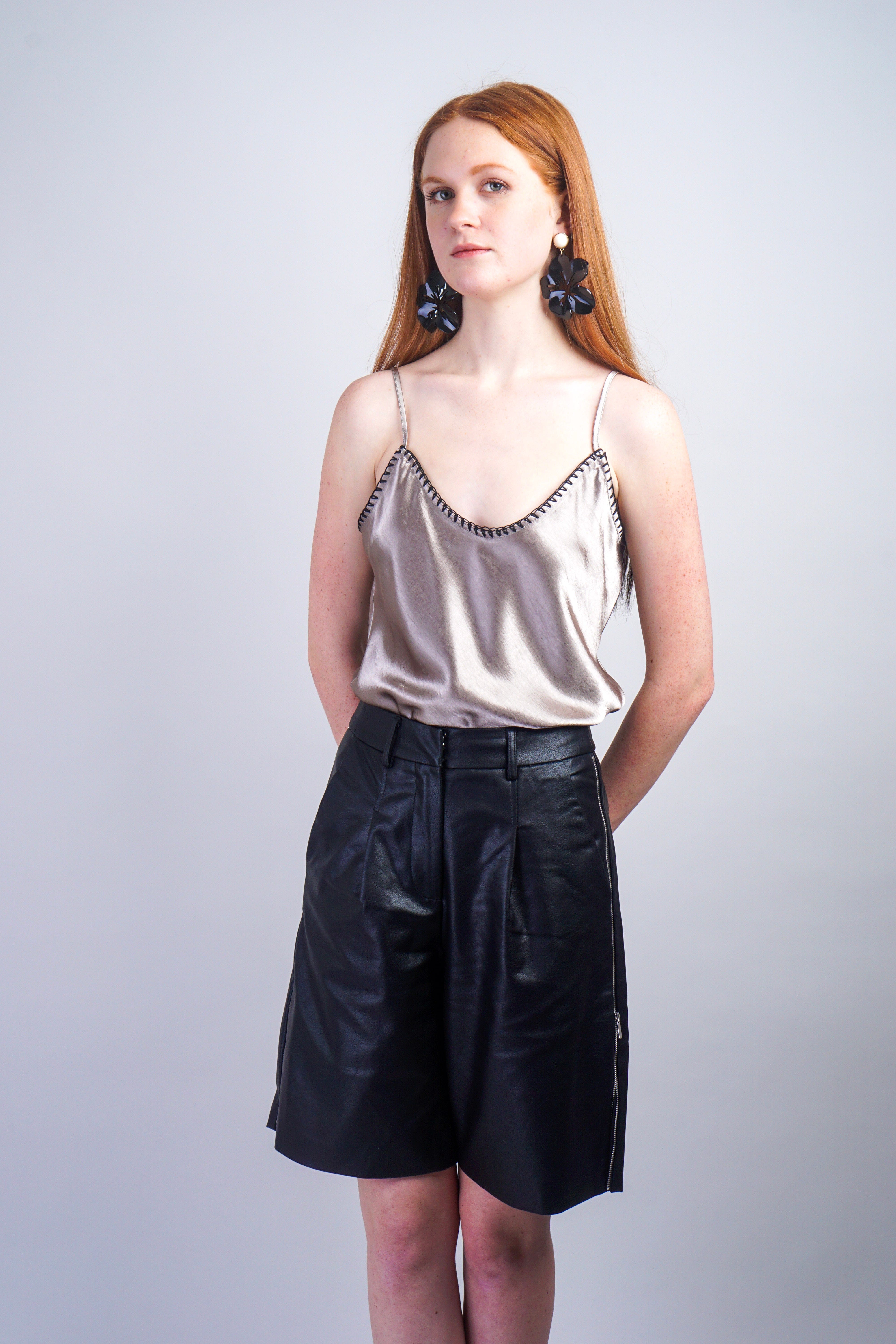 Private Label LINGERIE Mink Whipstitch Satin Camisole