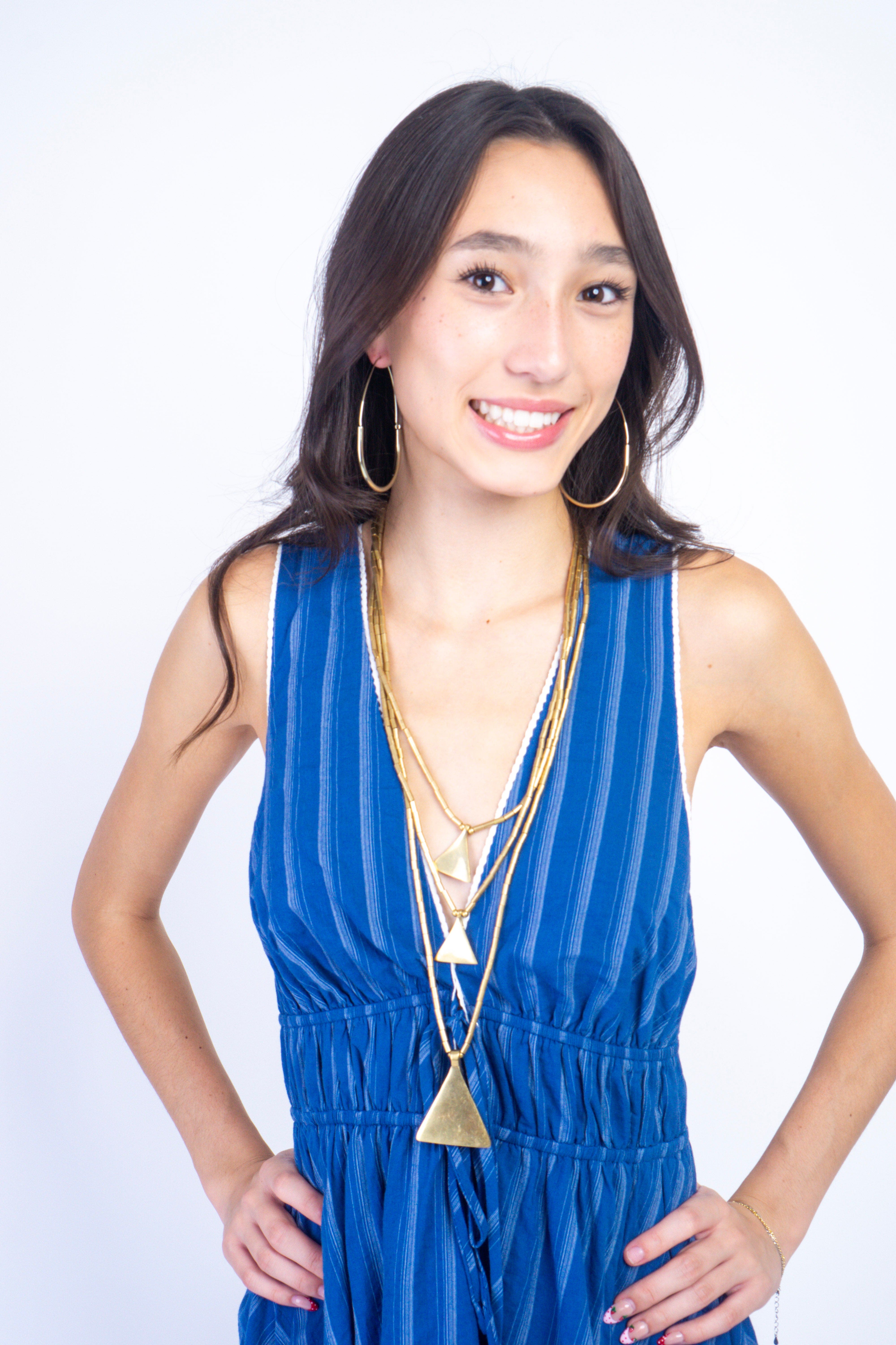 Private Label NECKLACES Gold 3 Triangle Necklace