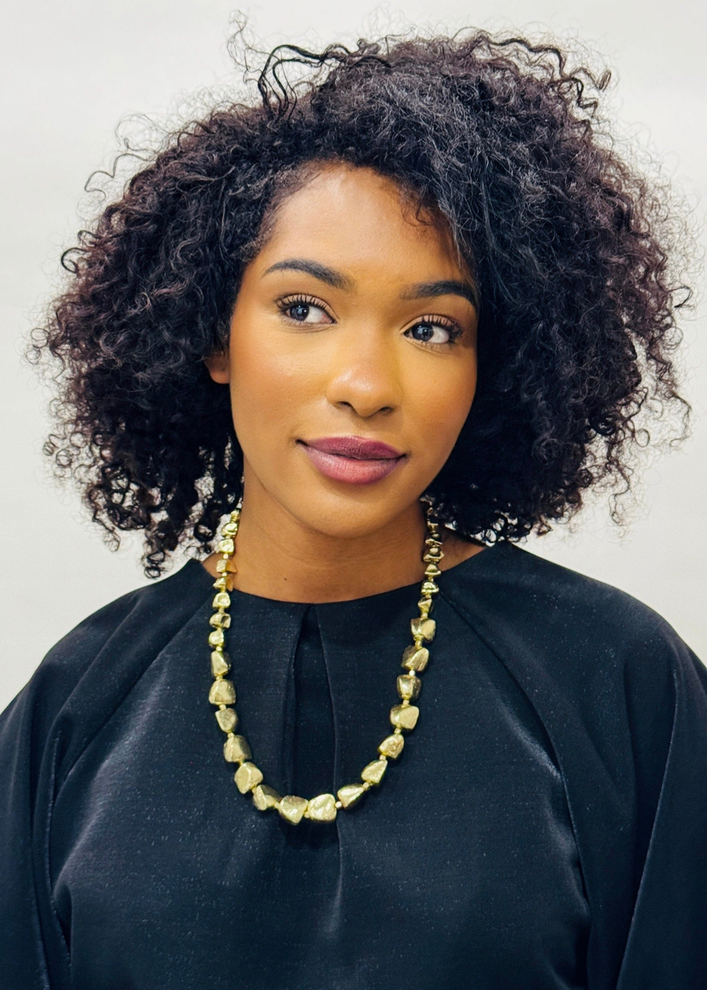 Private Label NECKLACES Gold Big Pebble Necklace