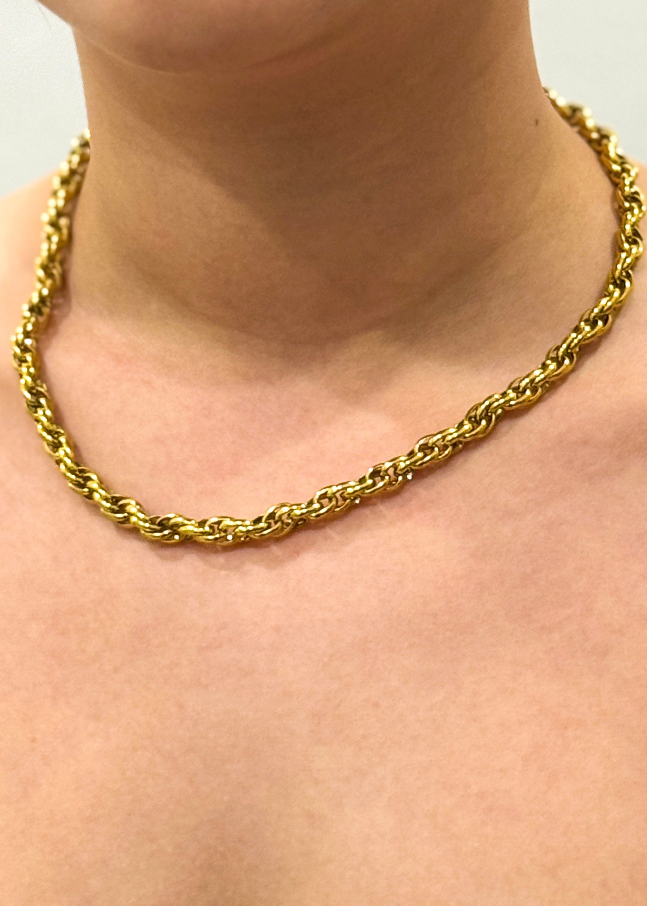 Private Label NECKLACES Gold Cable Figaro Chain Necklace