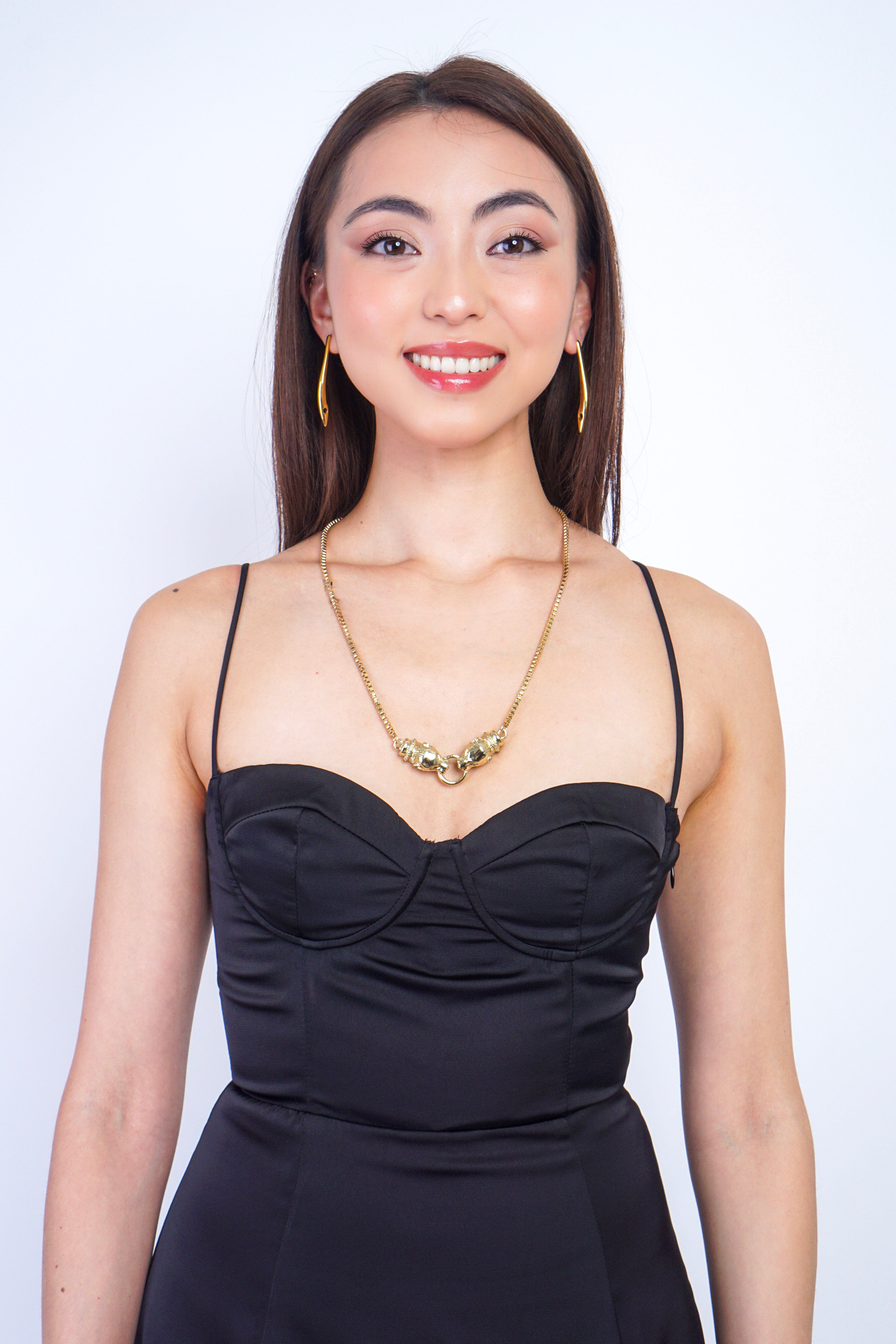 Private Label NECKLACES Gold Lion Ring Necklace