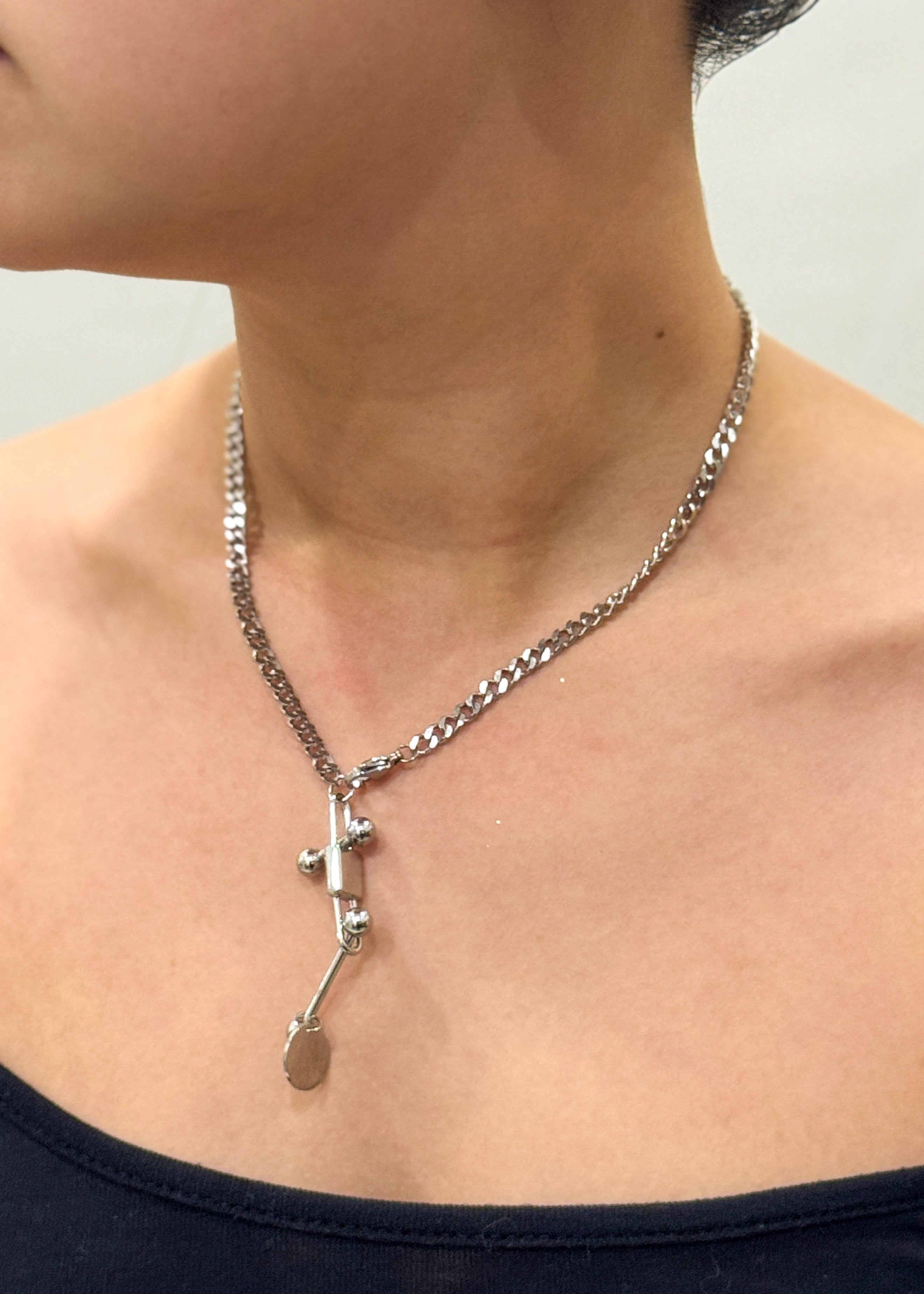 Private Label NECKLACES Silver Lock Necklace