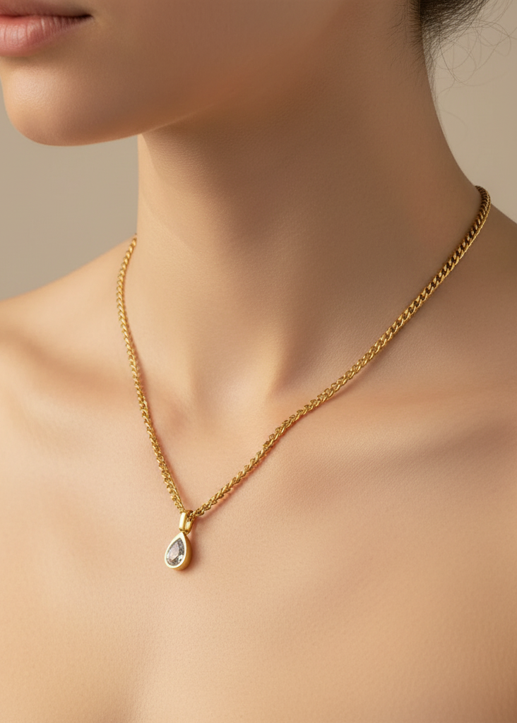 Private Label NECKLACES Water Drop Pendent