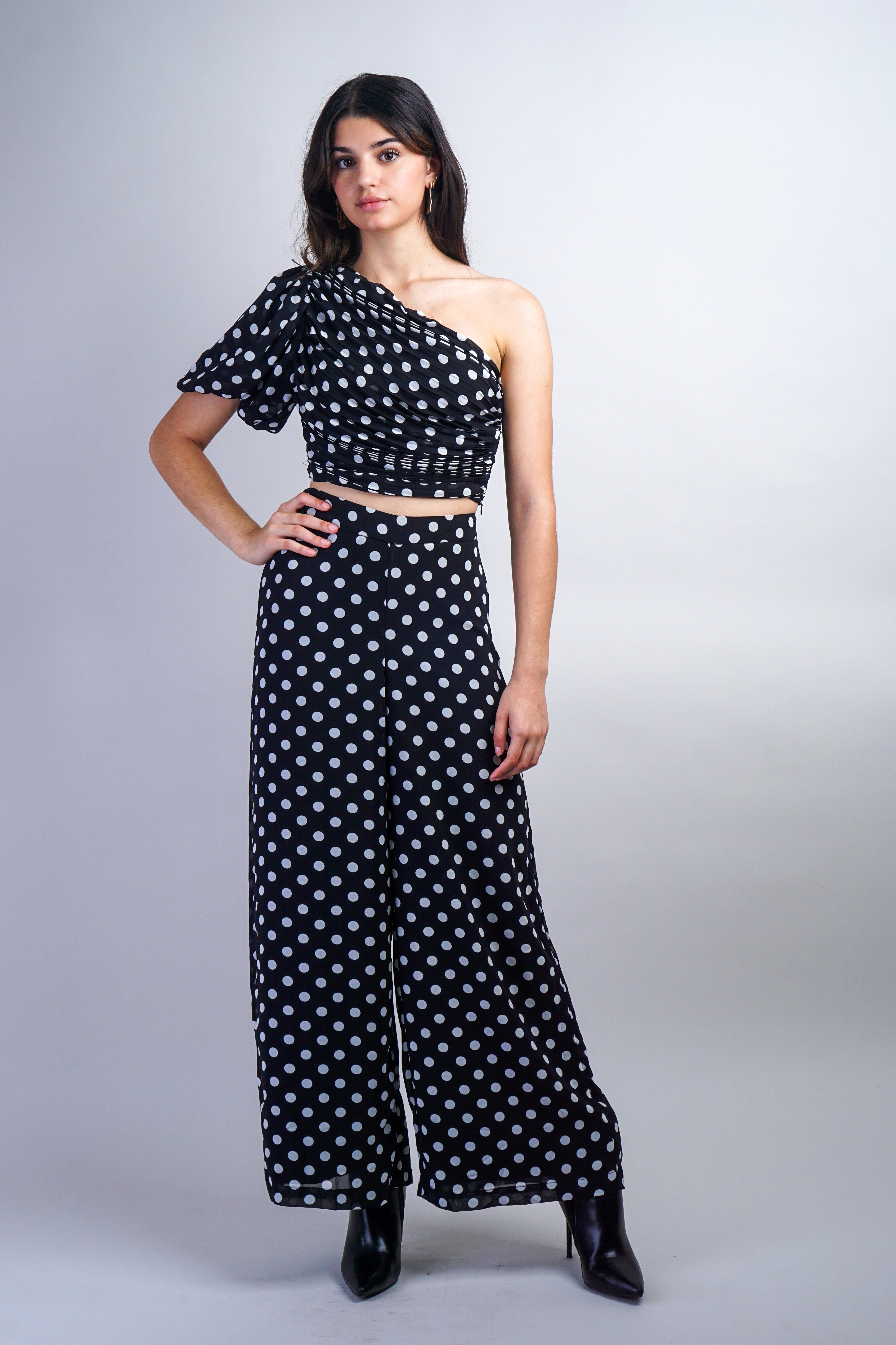 Private Label PANTS Black Polka Dot Pants