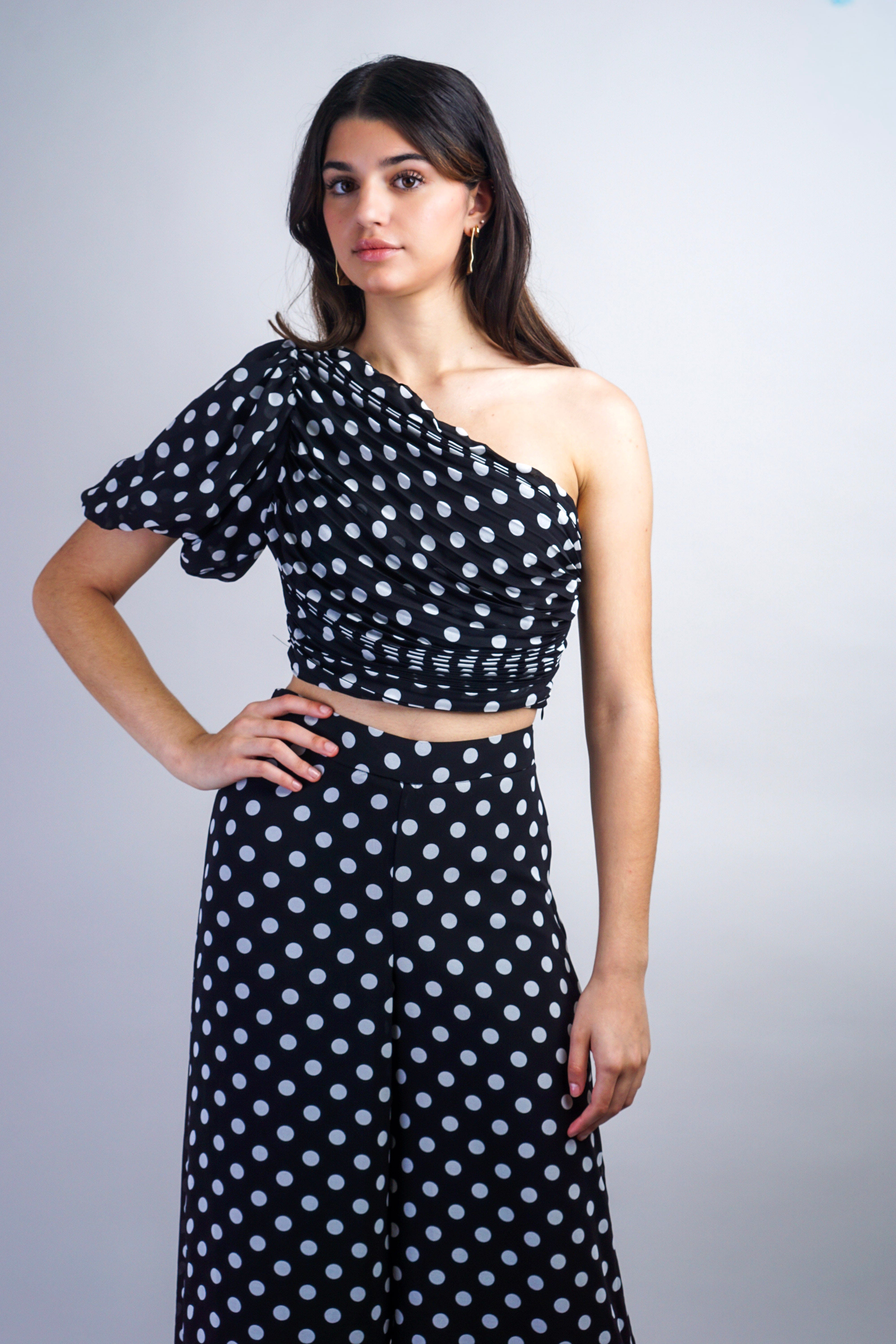 Private Label PANTS Black Polka Dot Pants
