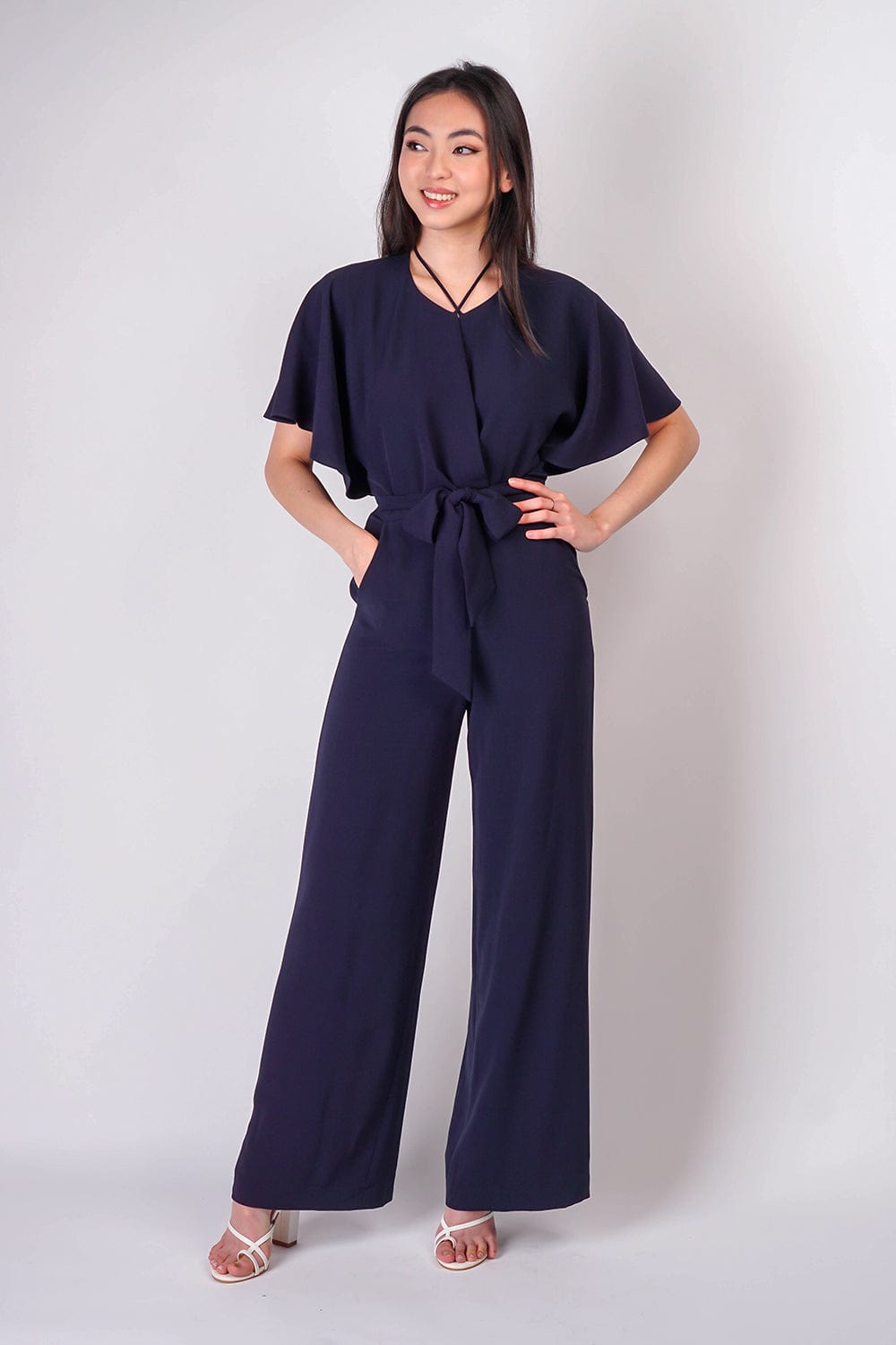 Chloe Dao PANTS Dark Navy Tie Wrapped Cheryl Pants