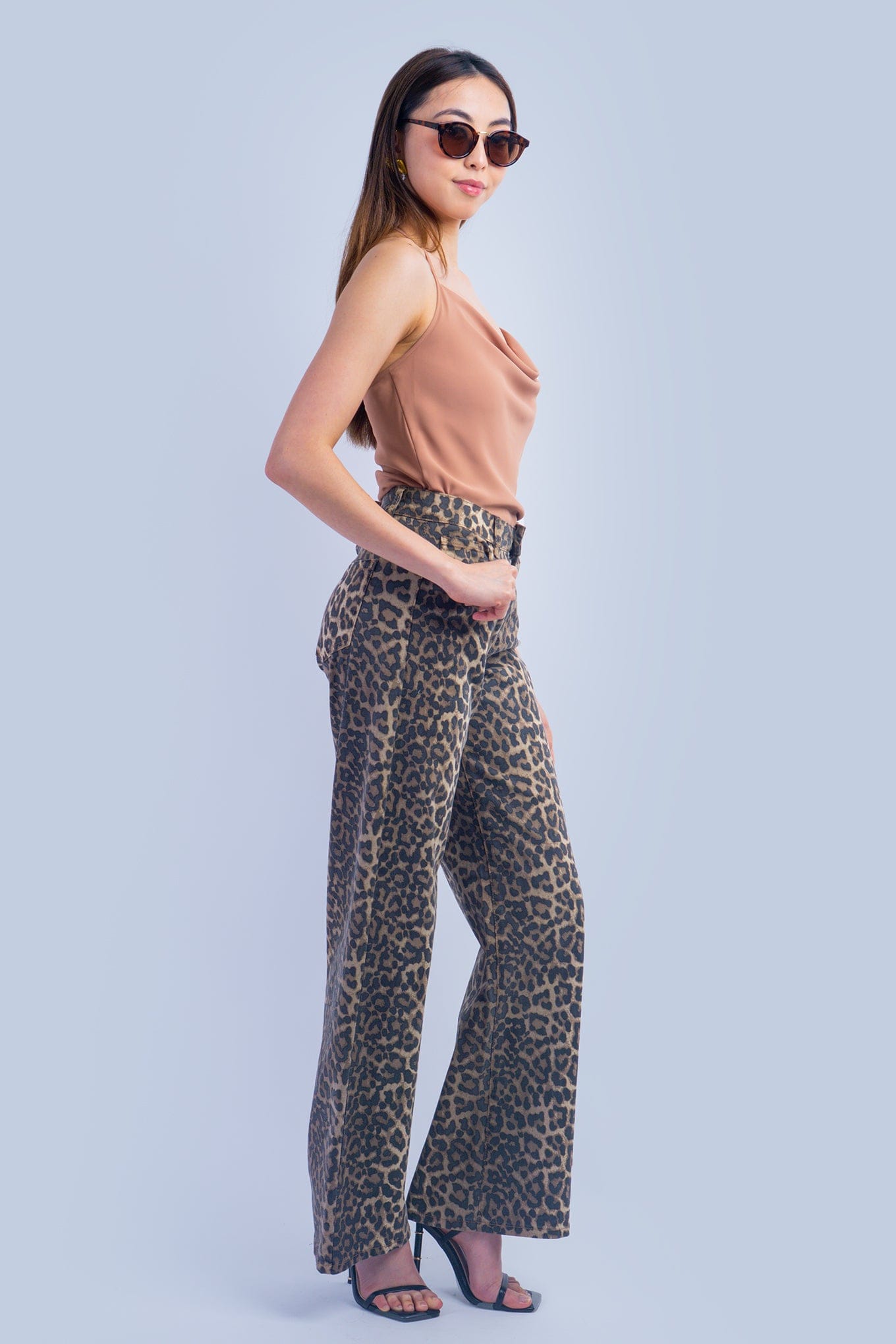 DCD PANTS Leopard Denim Straight Pant