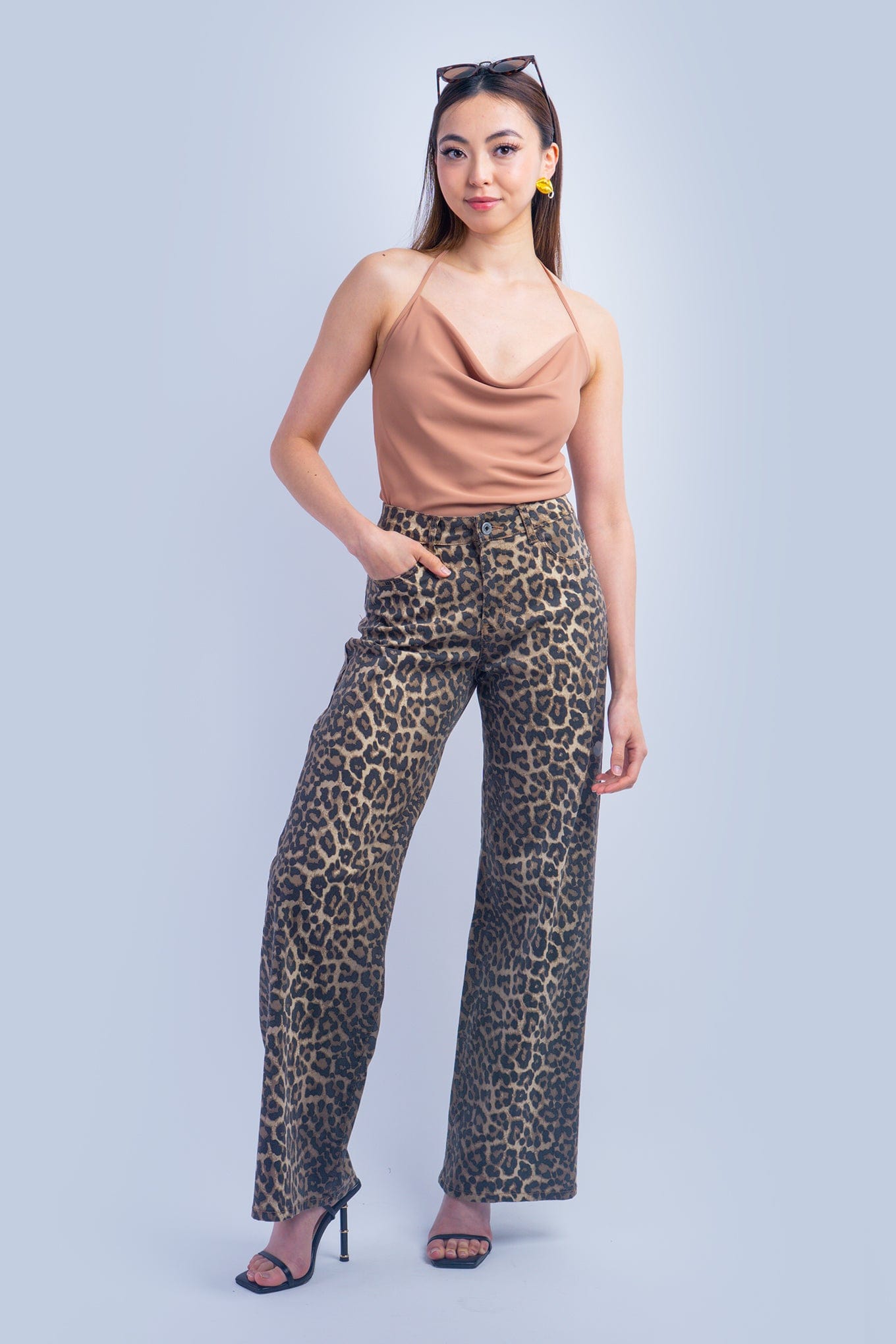 DCD PANTS Leopard Denim Straight Pant