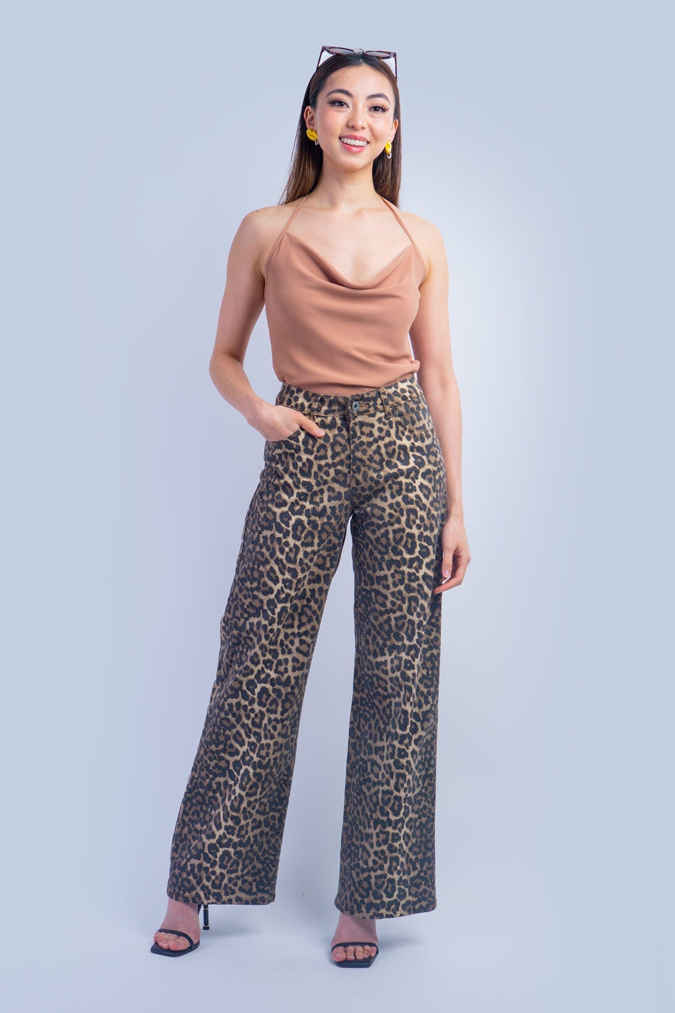 DCD PANTS Leopard Denim Straight Pant