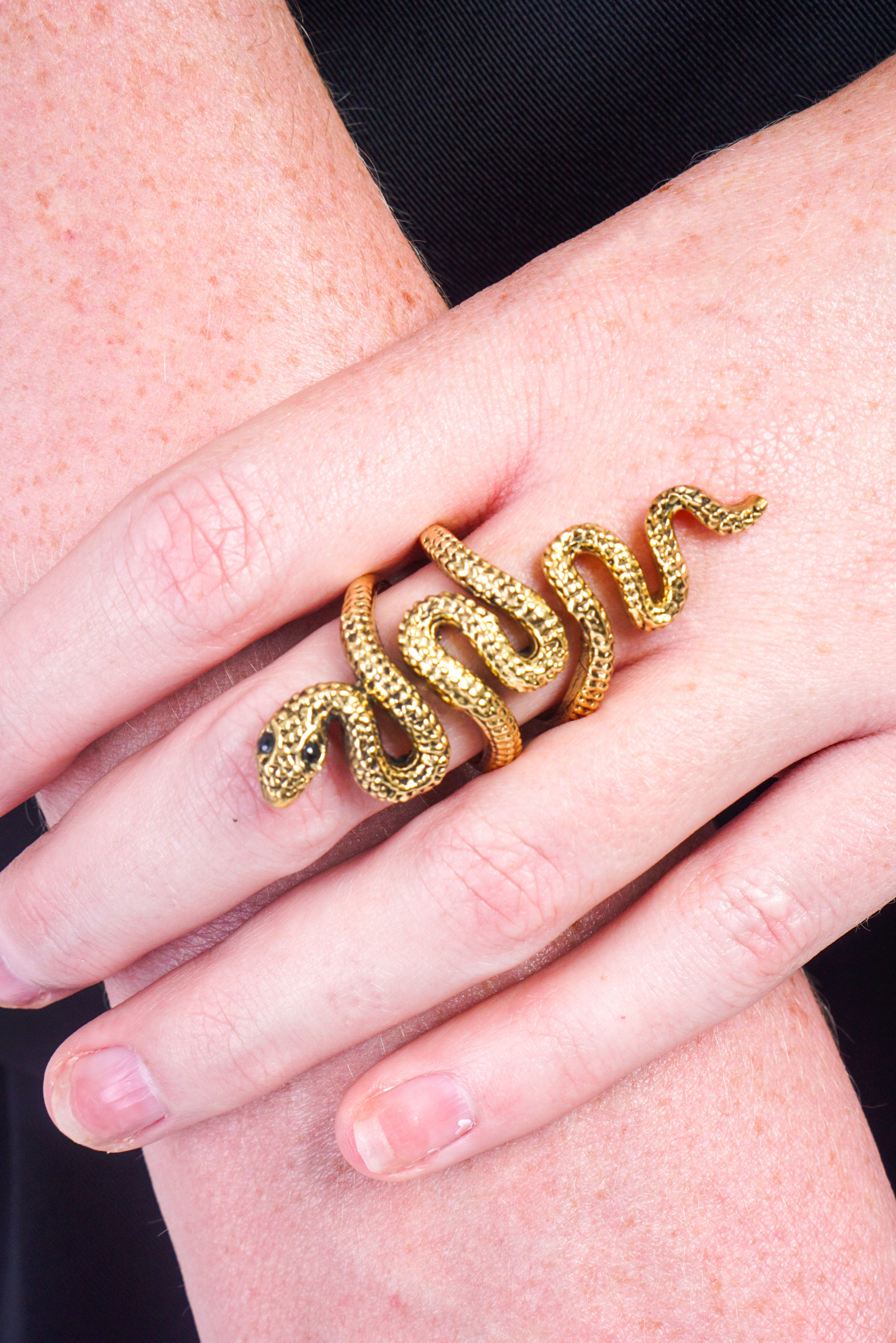 Private Label RINGS Gold Snake Wrap Ring