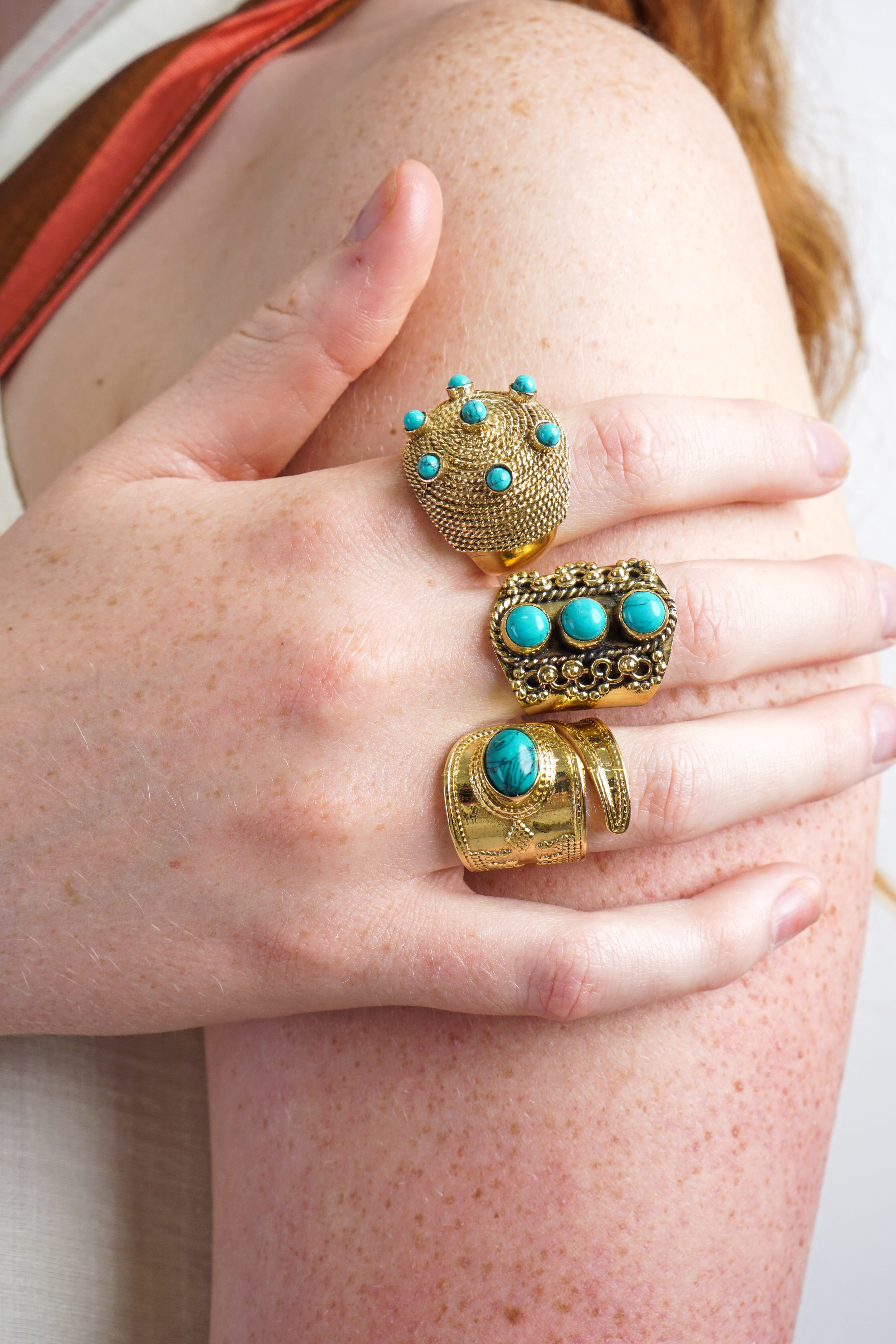 Private Label RINGS Turquoise Turquoise 7-Balls Ring