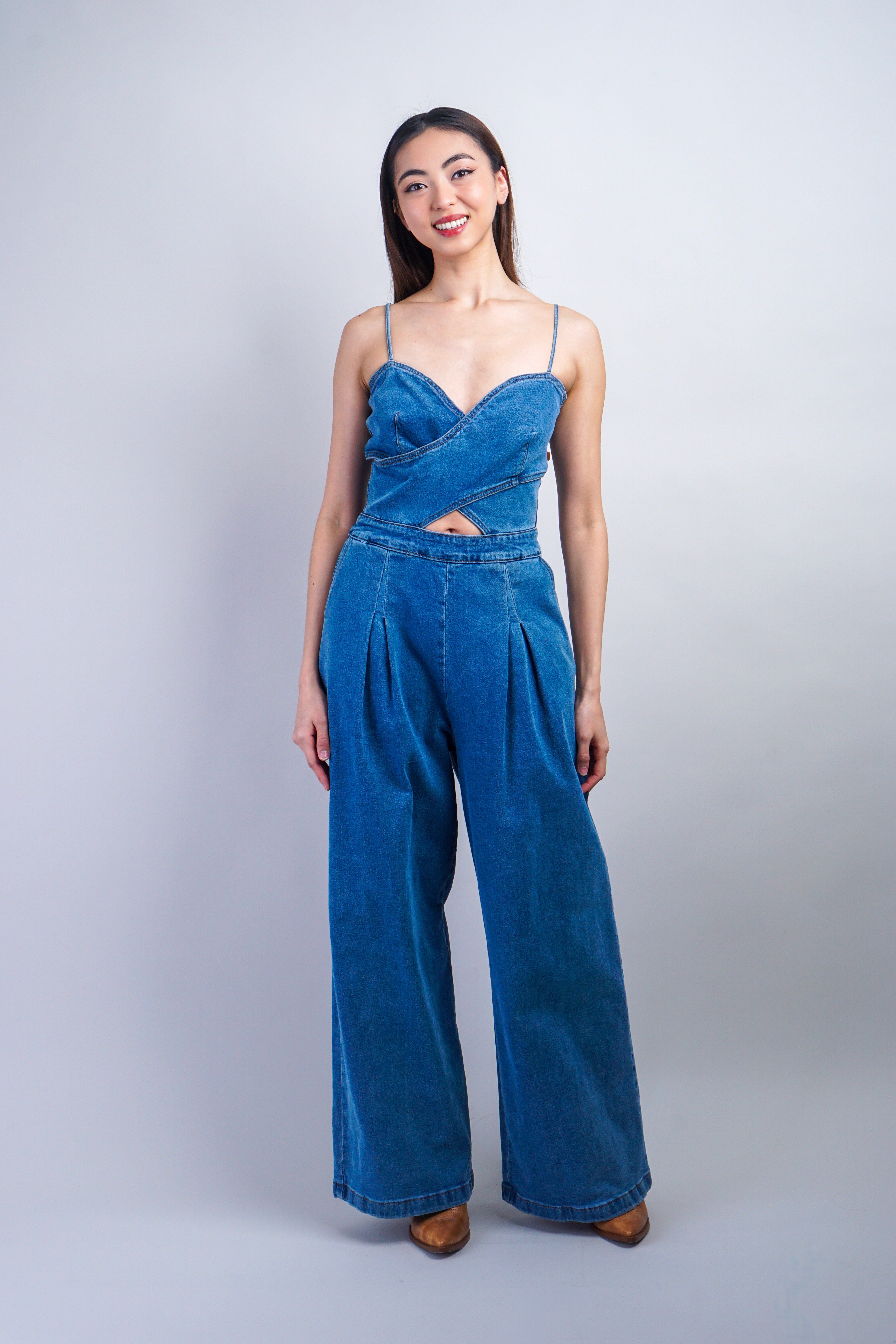 Private Label ROMPERS Denim Sweetheart Jumpsuit