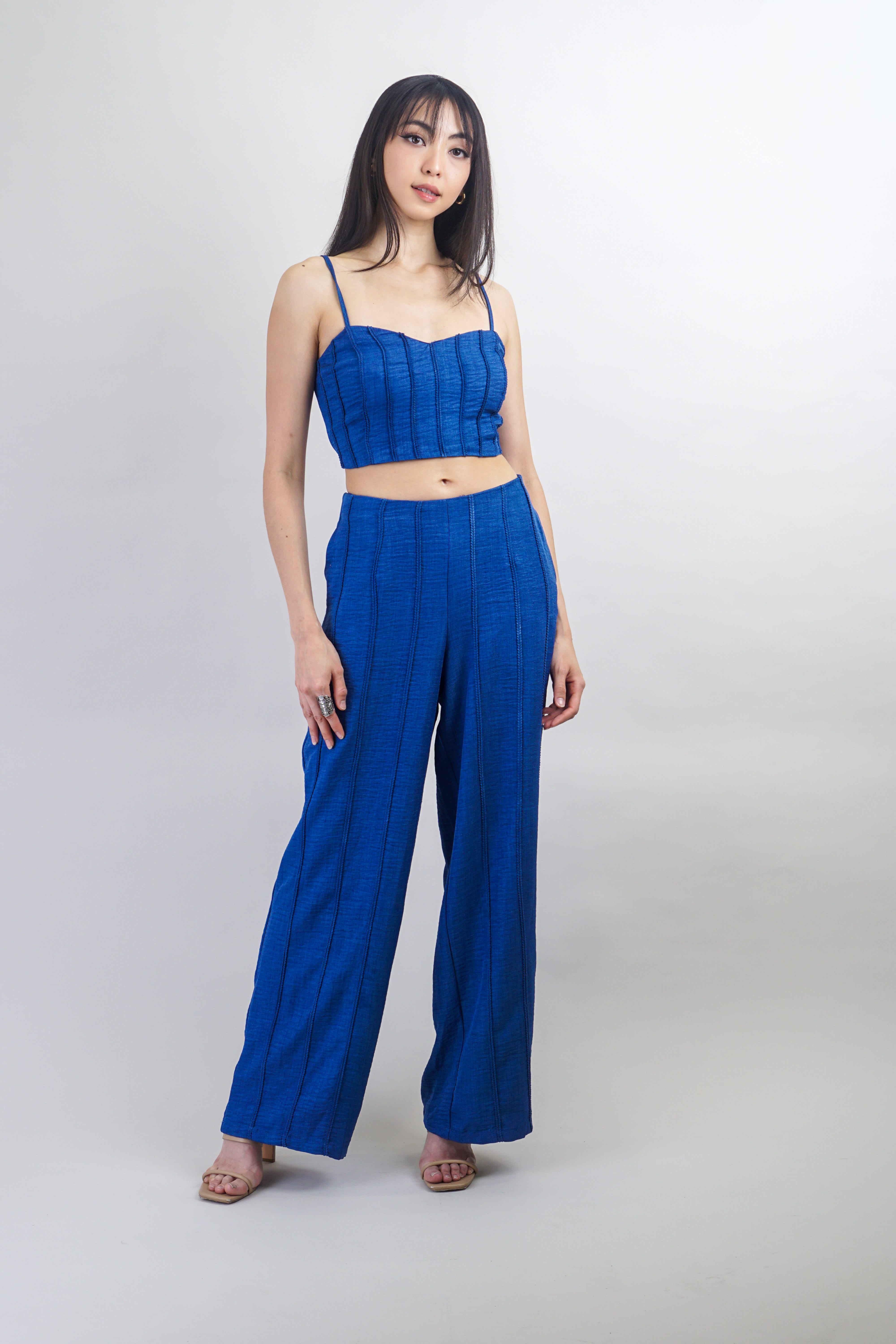 Private Label SHORTS Blue Rope Trim Pant