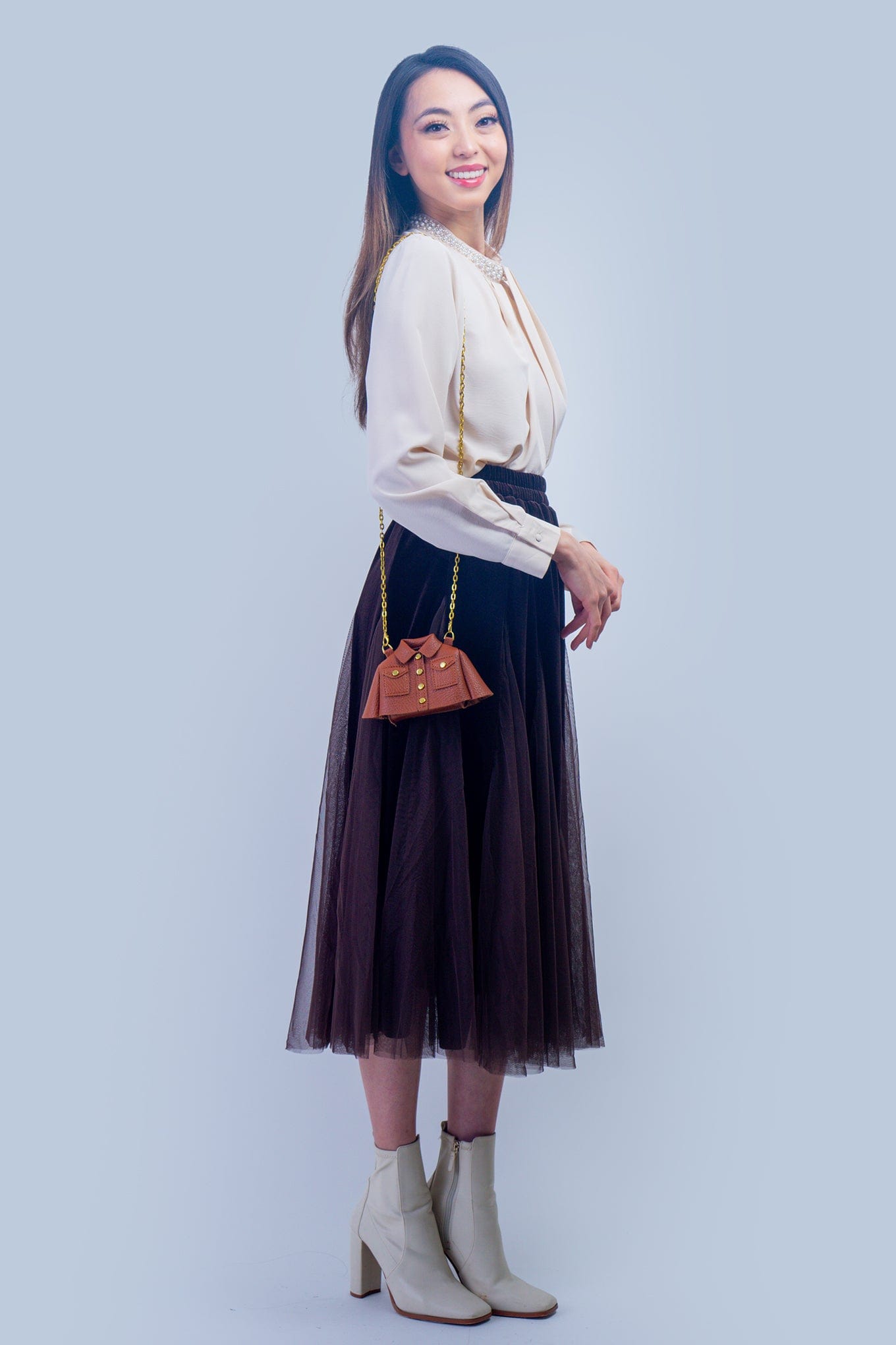 DCD SKIRTS One size Brown Velour Tulle Skirt