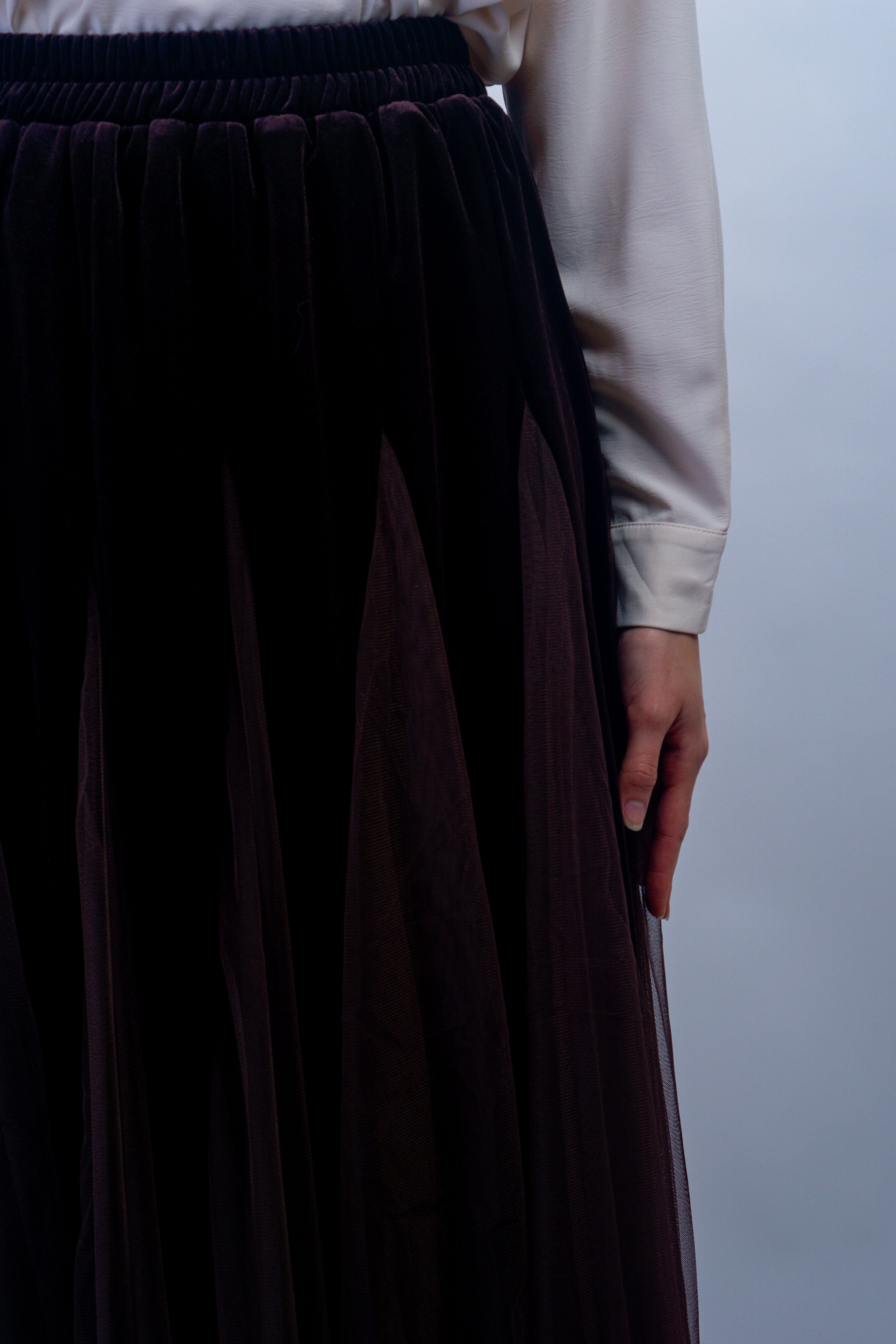 DCD SKIRTS One size Brown Velour Tulle Skirt