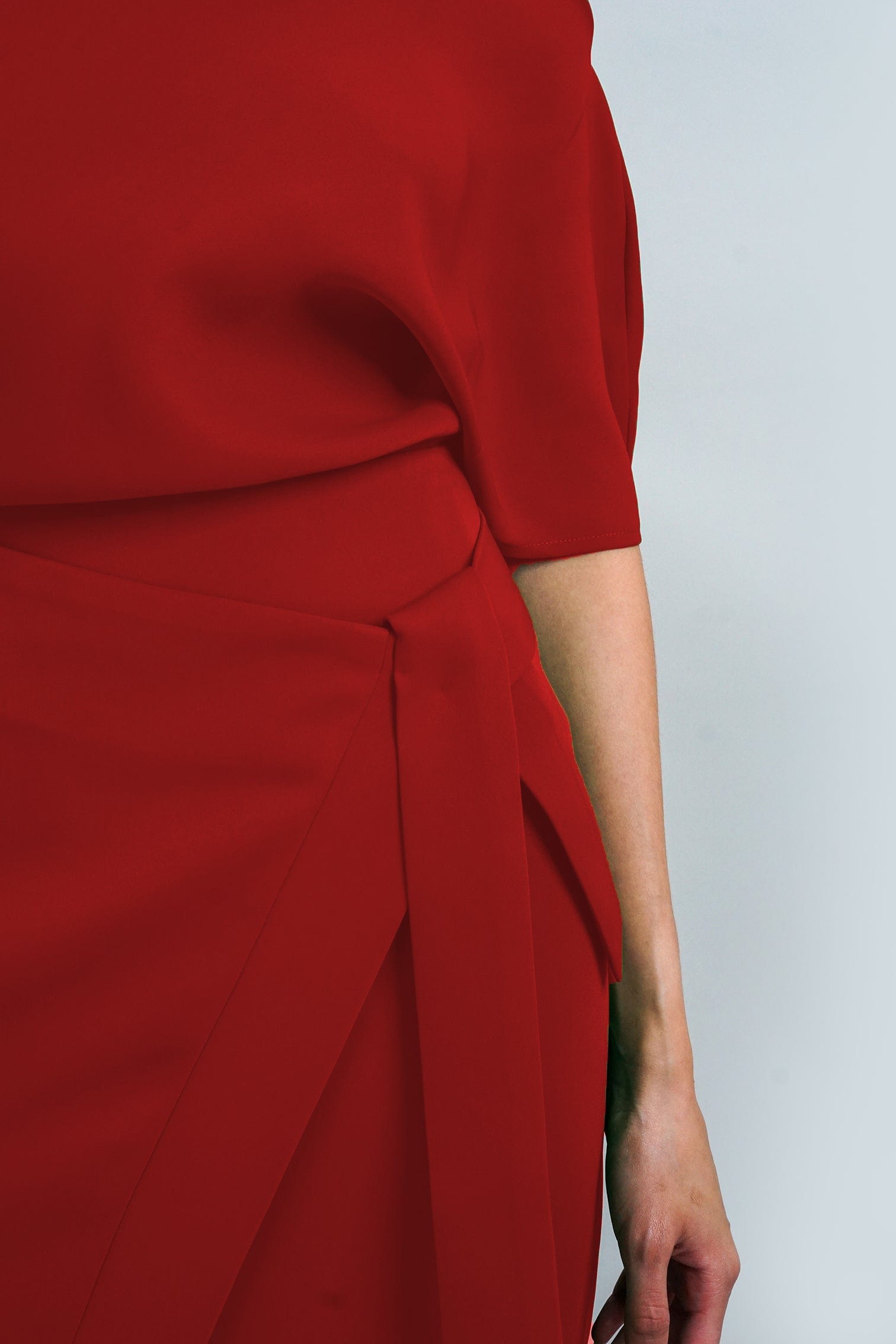 Chloe Dao SKIRTS PREORDER Red Misha Wrapped Midi Skirt