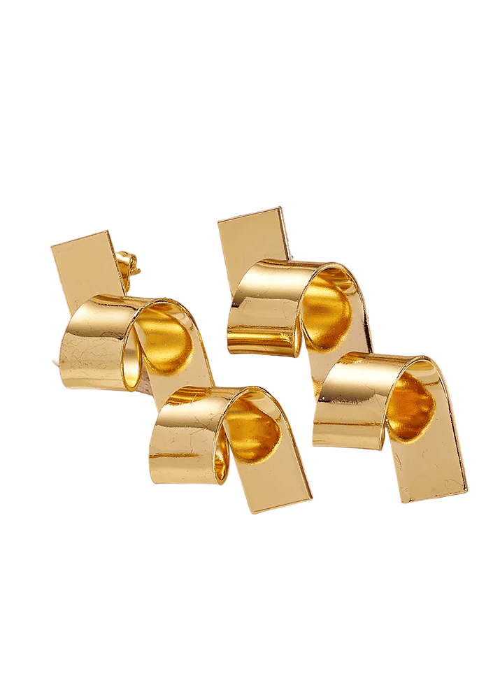 Private Label EARRINGS Spiral C-Shaped Earrings