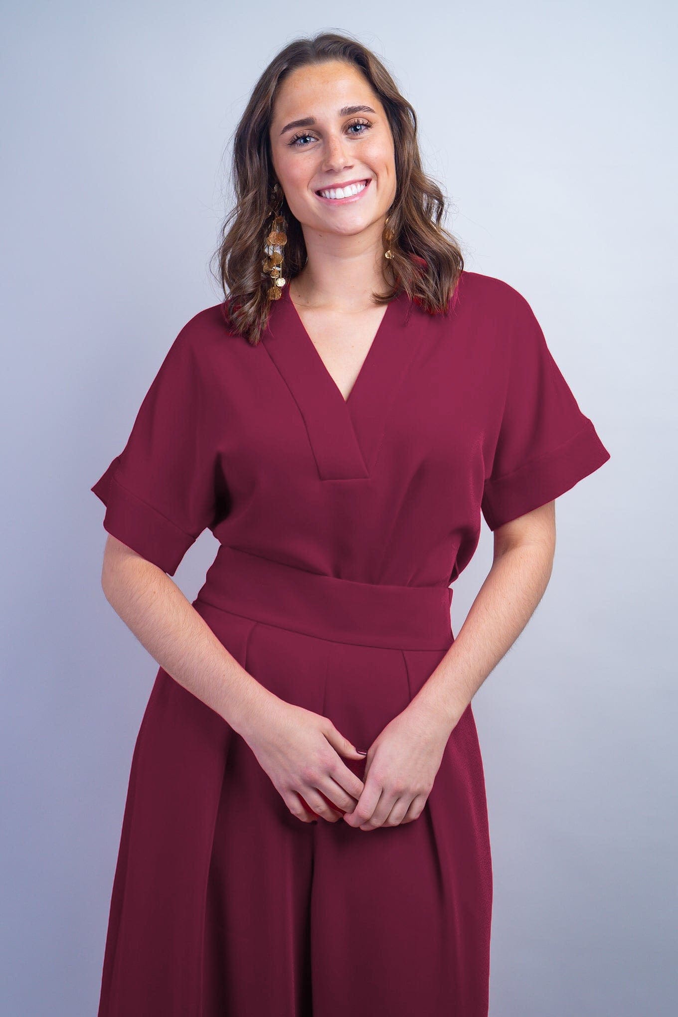 Chloe Dao design TOPS Burgundy Kimono Kiko Top