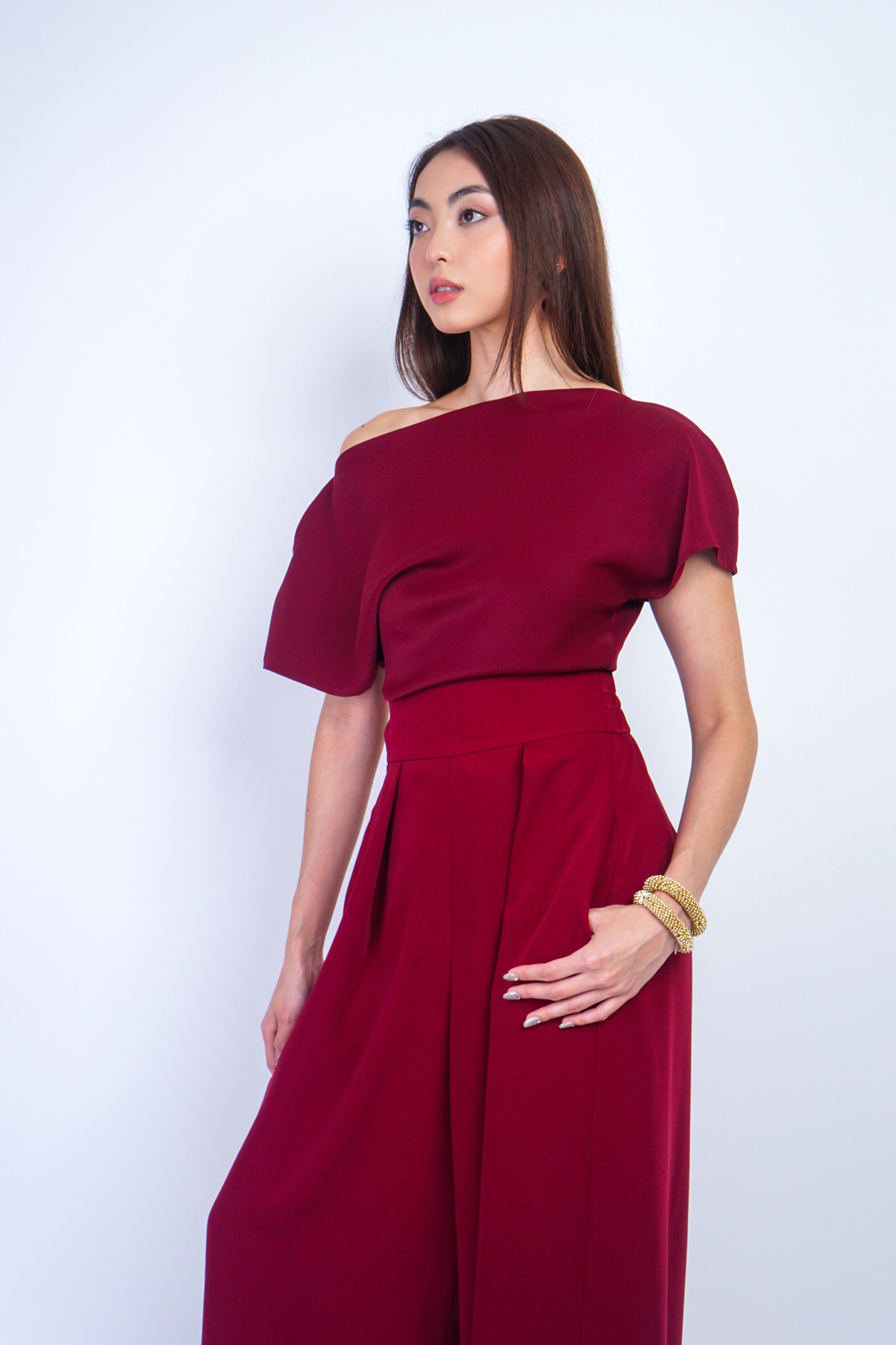 Chloe Dao TOPS Burgundy Micah Top