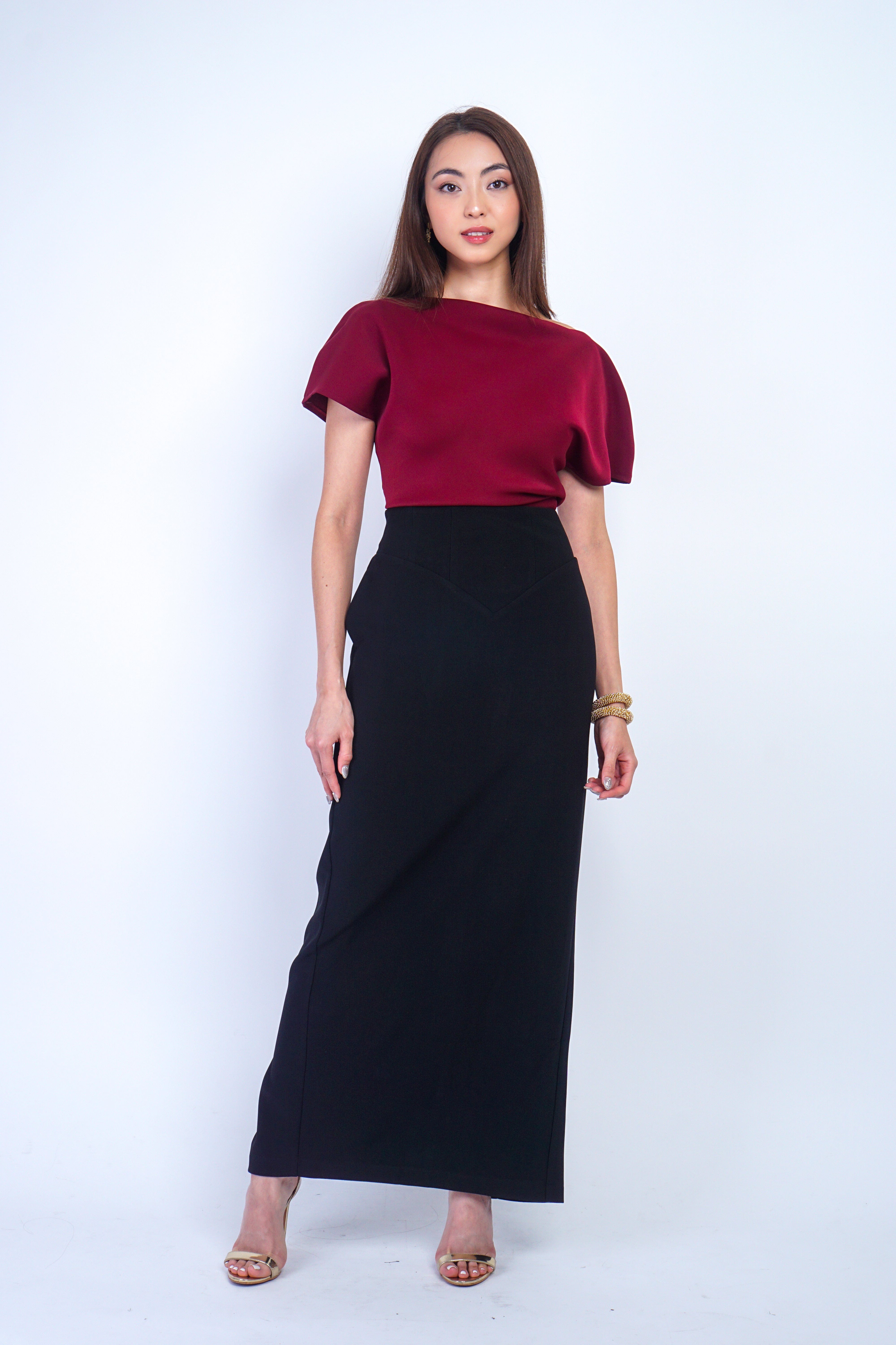 Chloe Dao TOPS Burgundy Micah Top