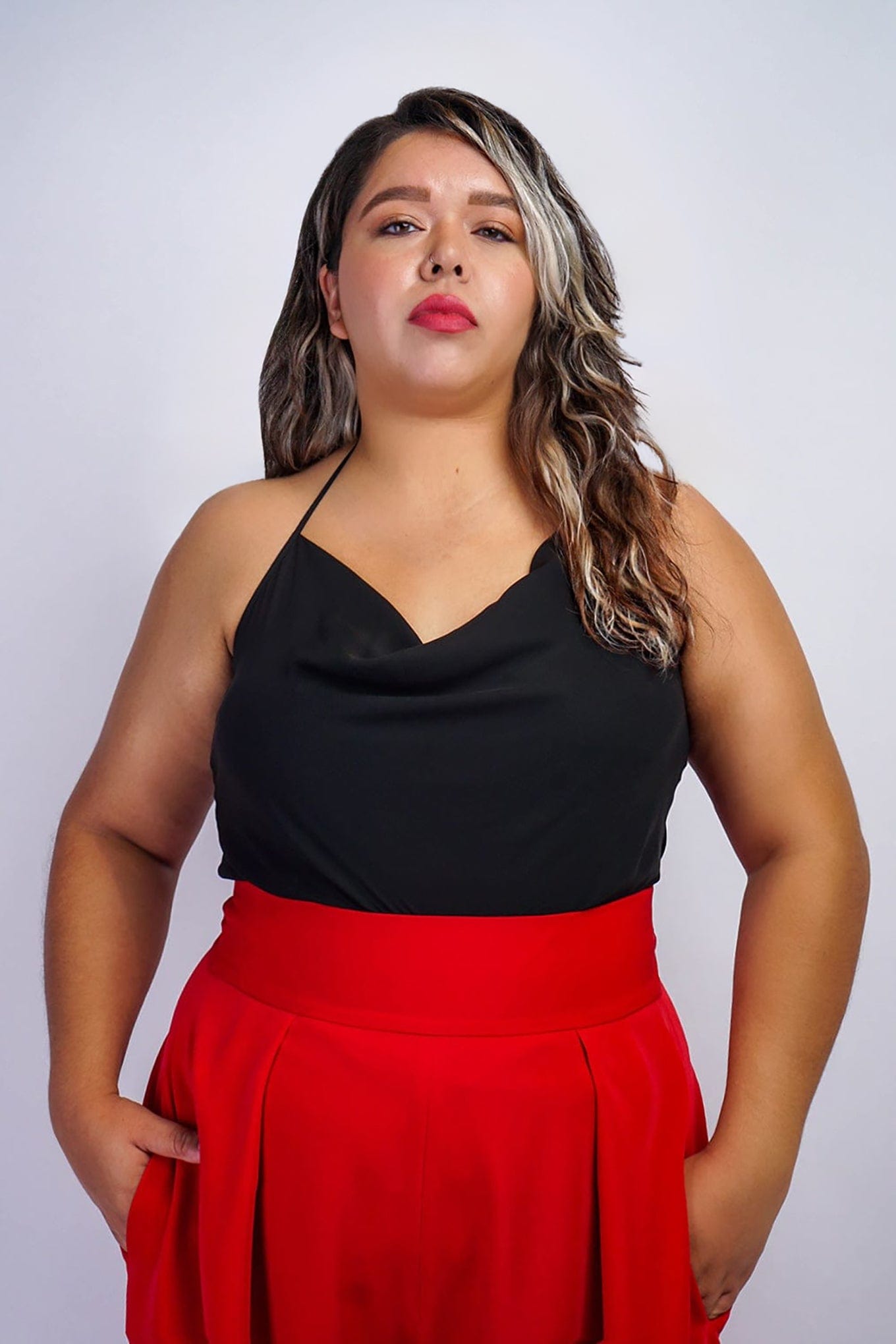 Chloe Dao TOPS Colina Cowl Neck Top Black