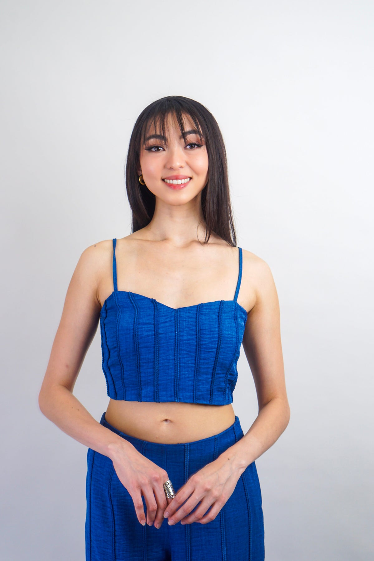 Navy Rope Trim Top | Women's Clothing and Accessories | Houston, TX