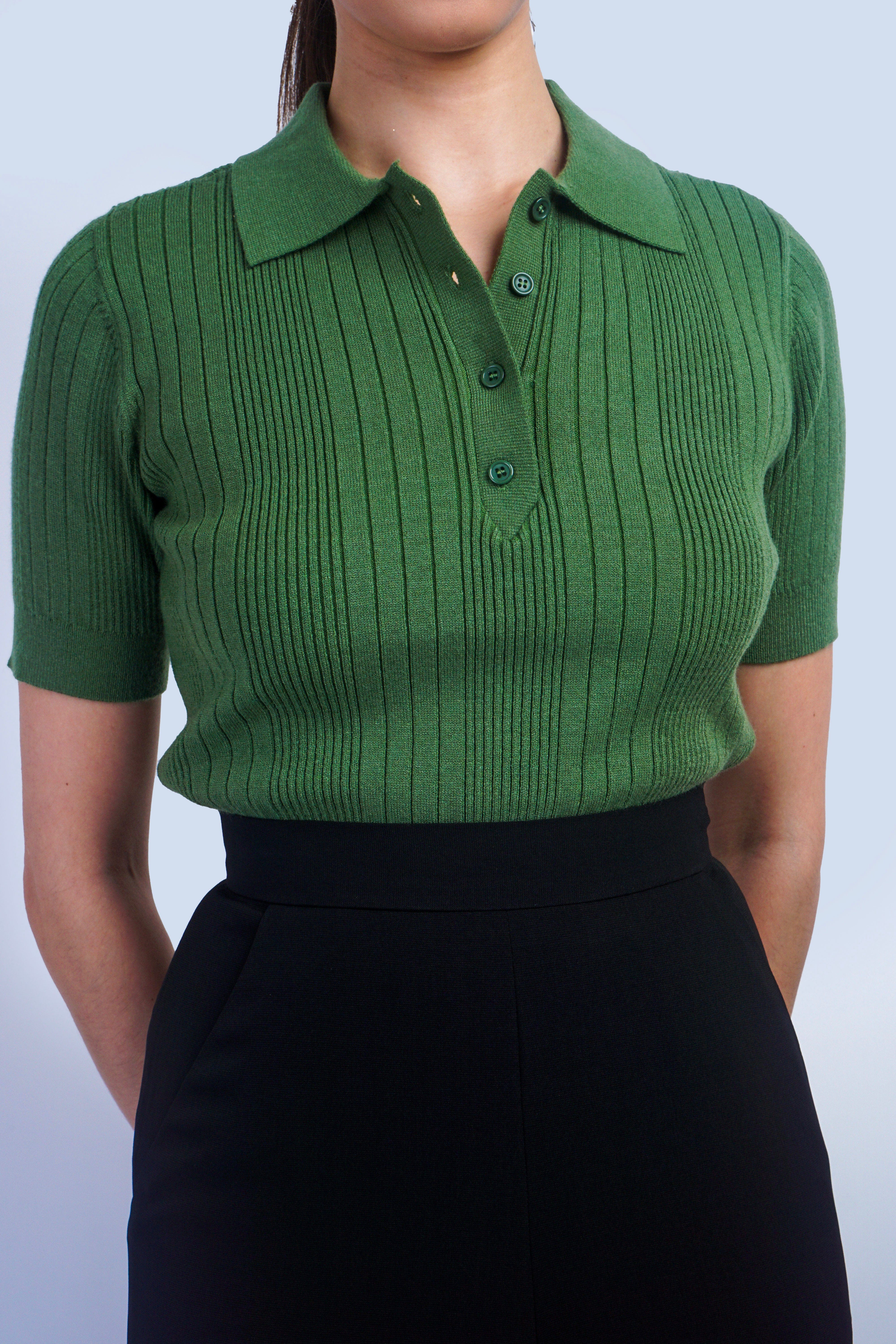 Private Label TOPS Olive Polo Sweater