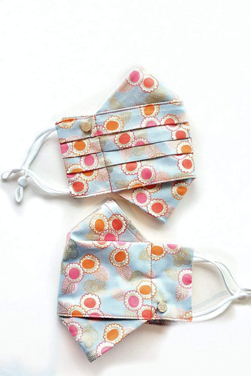 Box Pleated Face Masks Bright Daisies (Box Pleated Mask with Filter Pocket) - Chloe Dao
