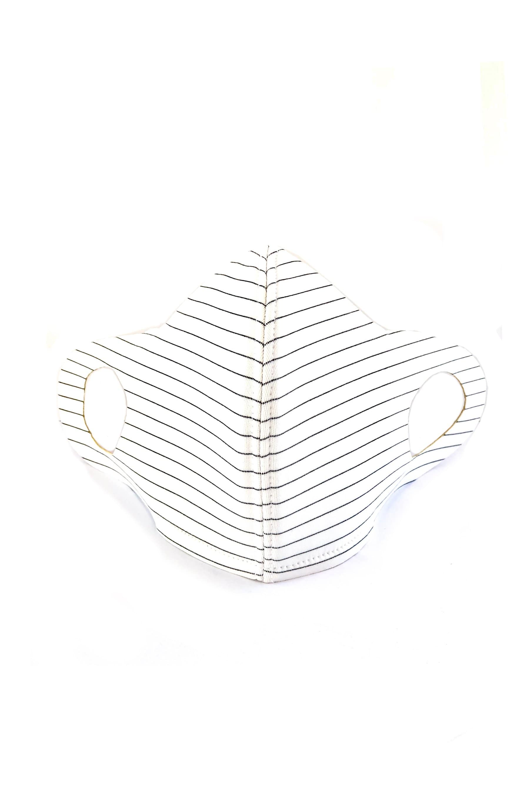 Neoprene Face Masks Ivory Black Stripe Antibacterial Premium Neoprene WaterProof Face Mask(Filter Pocket) - Chloe Dao